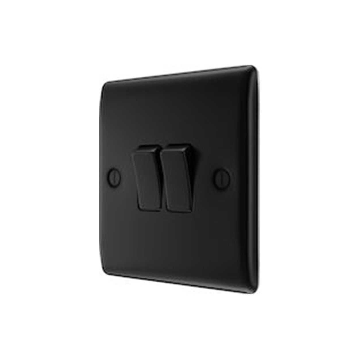 Bg Nexus Matt Black 20A Double 2 Way Switch