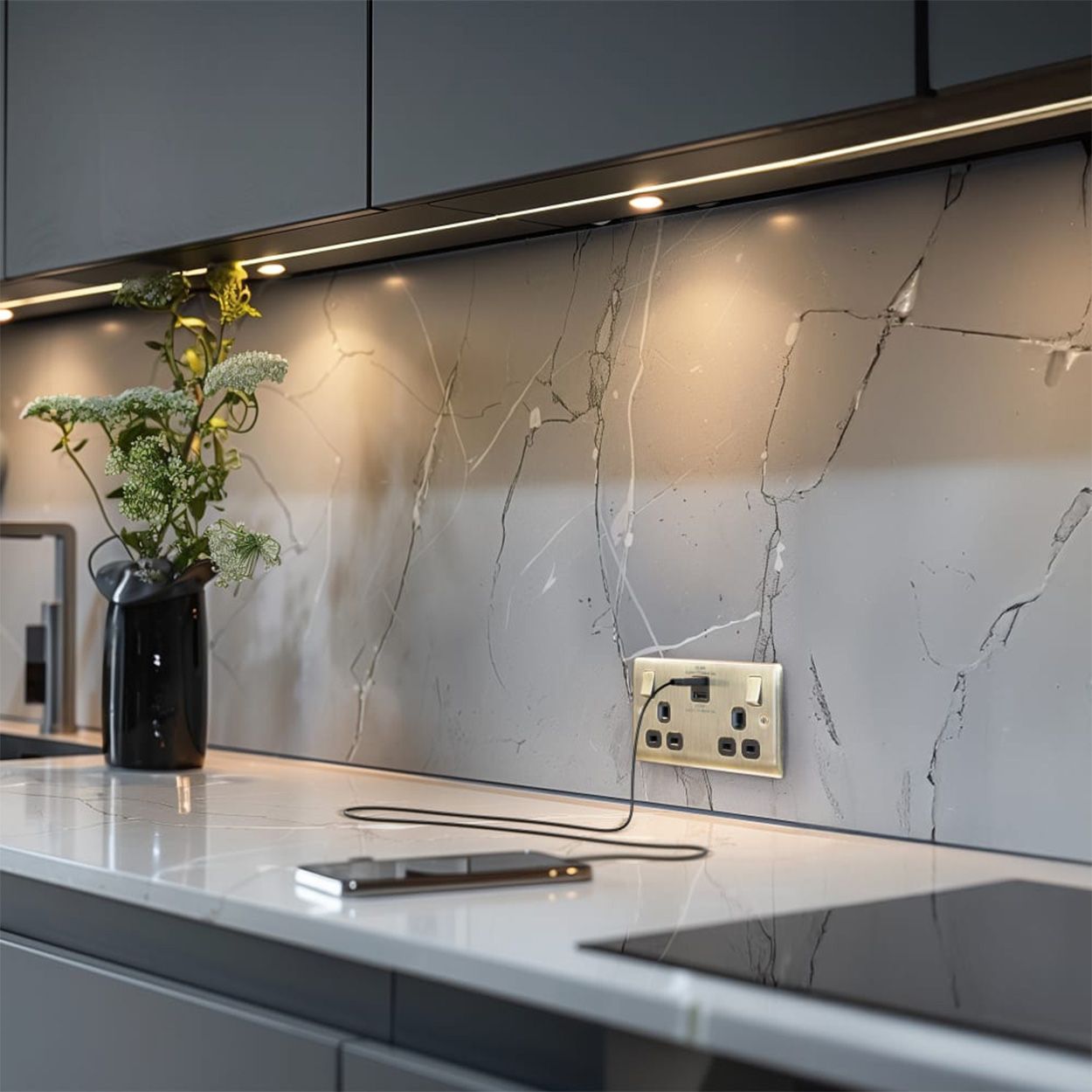 Bg Nexus Antique Brass 22W Double Usb Socket A+C