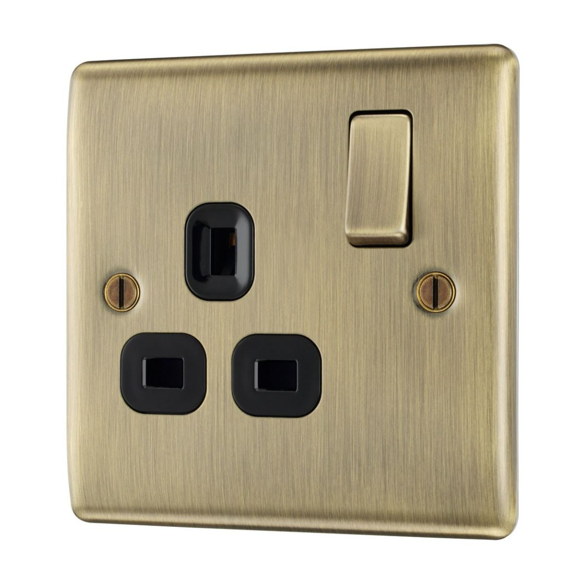 Bg Nexus Antique Brass 13A Single Socket