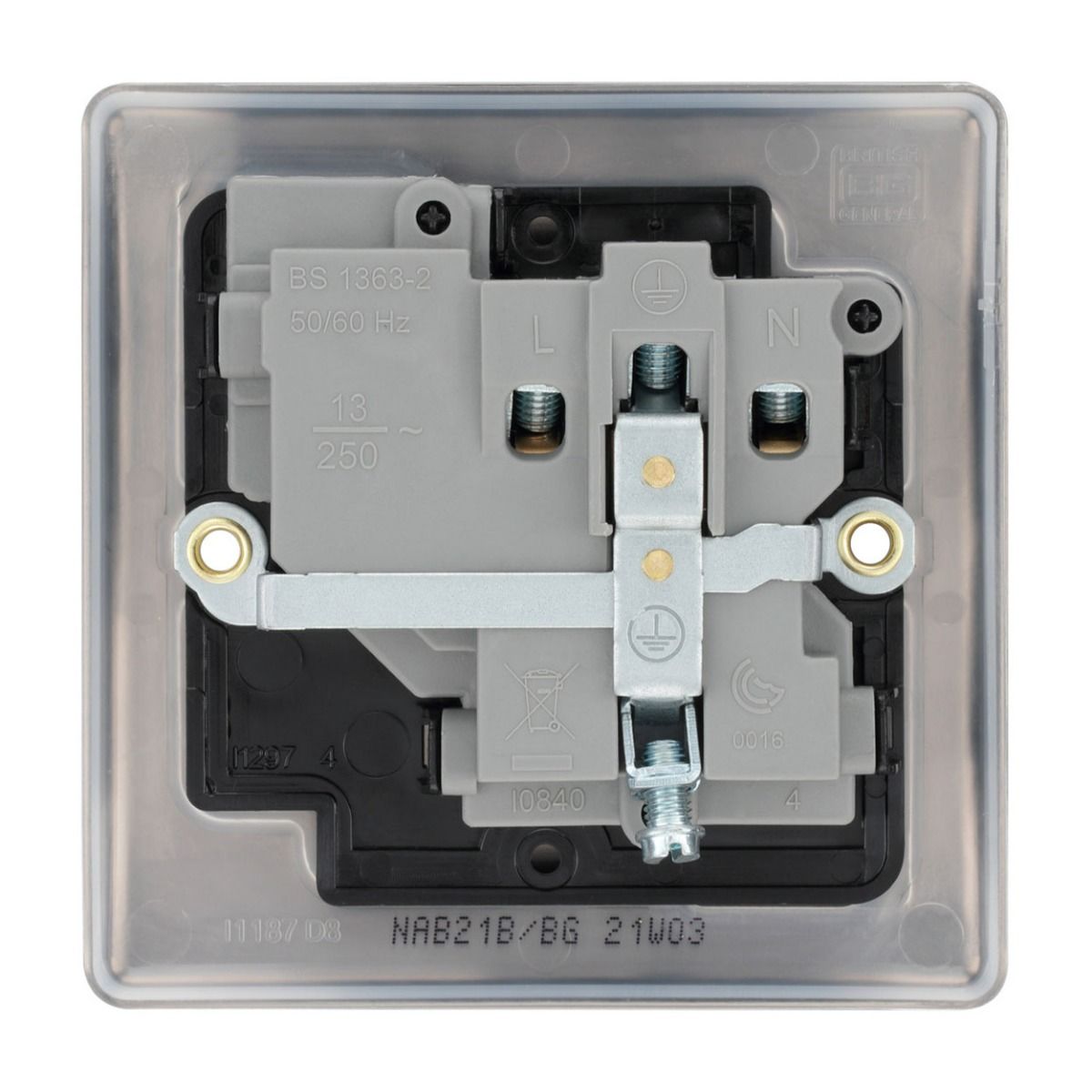 Bg Nexus Antique Brass 13A Single Socket