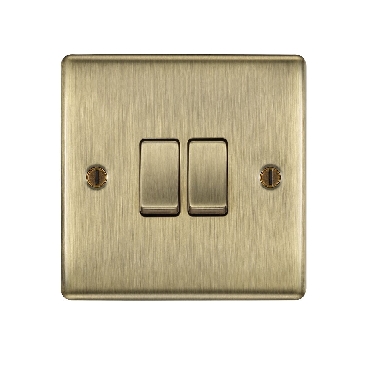 Bg Nexus Antique Brass 20A Double 2 Way Switch