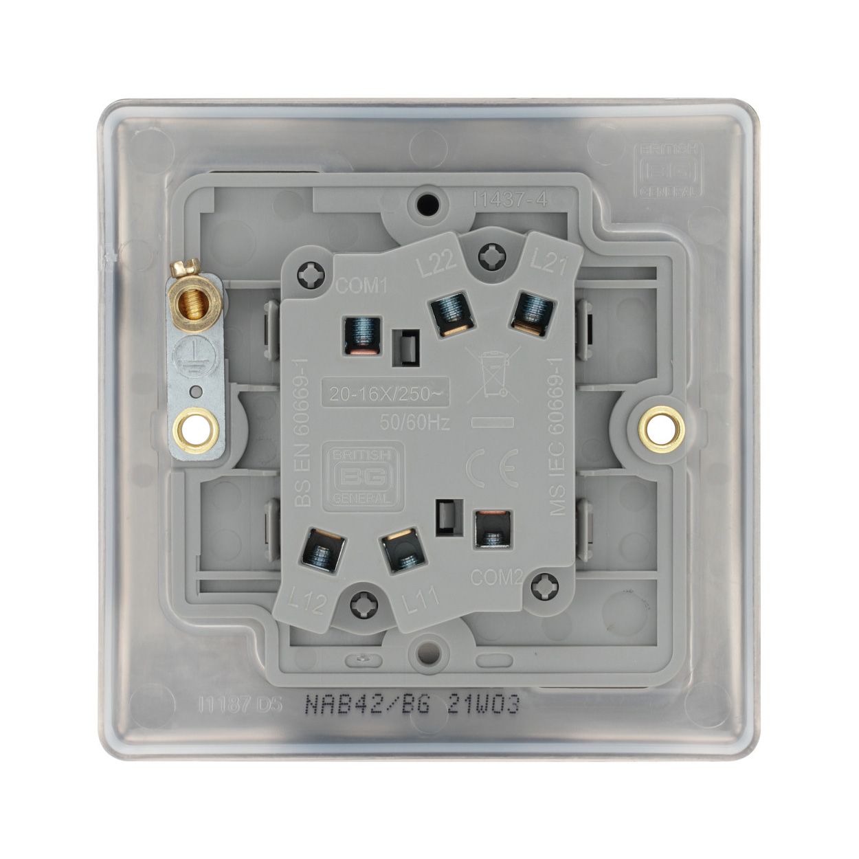 Bg Nexus Antique Brass 20A Double 2 Way Switch