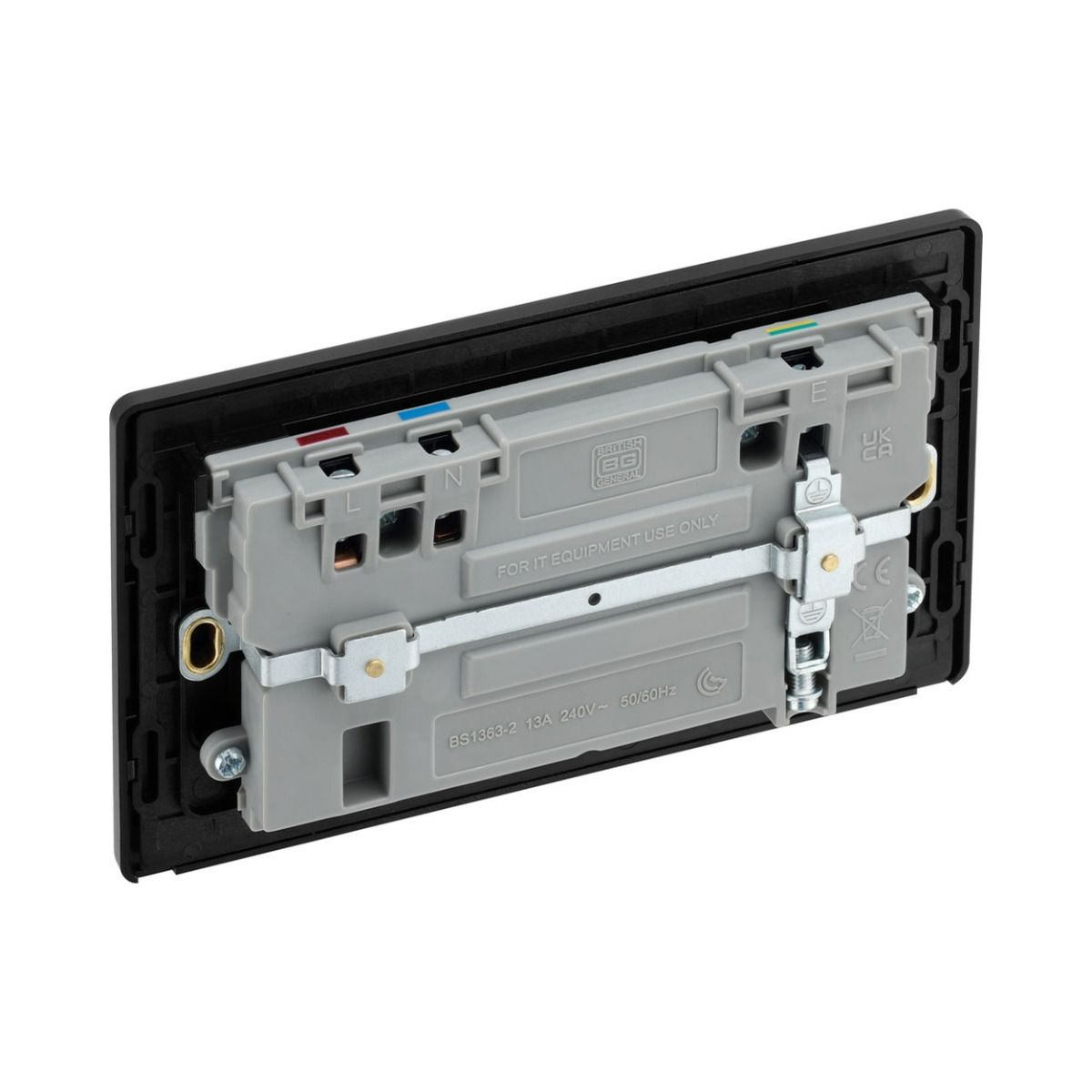 Bg Evolve Matt Black 22W Double Usb Socket A+C