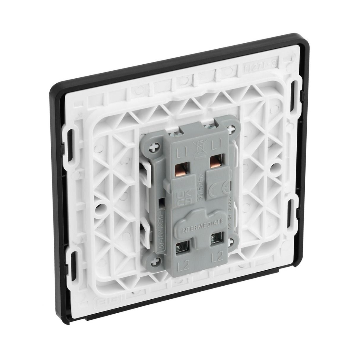 Bg Evolve Matt Black 20A Intermediate Switch