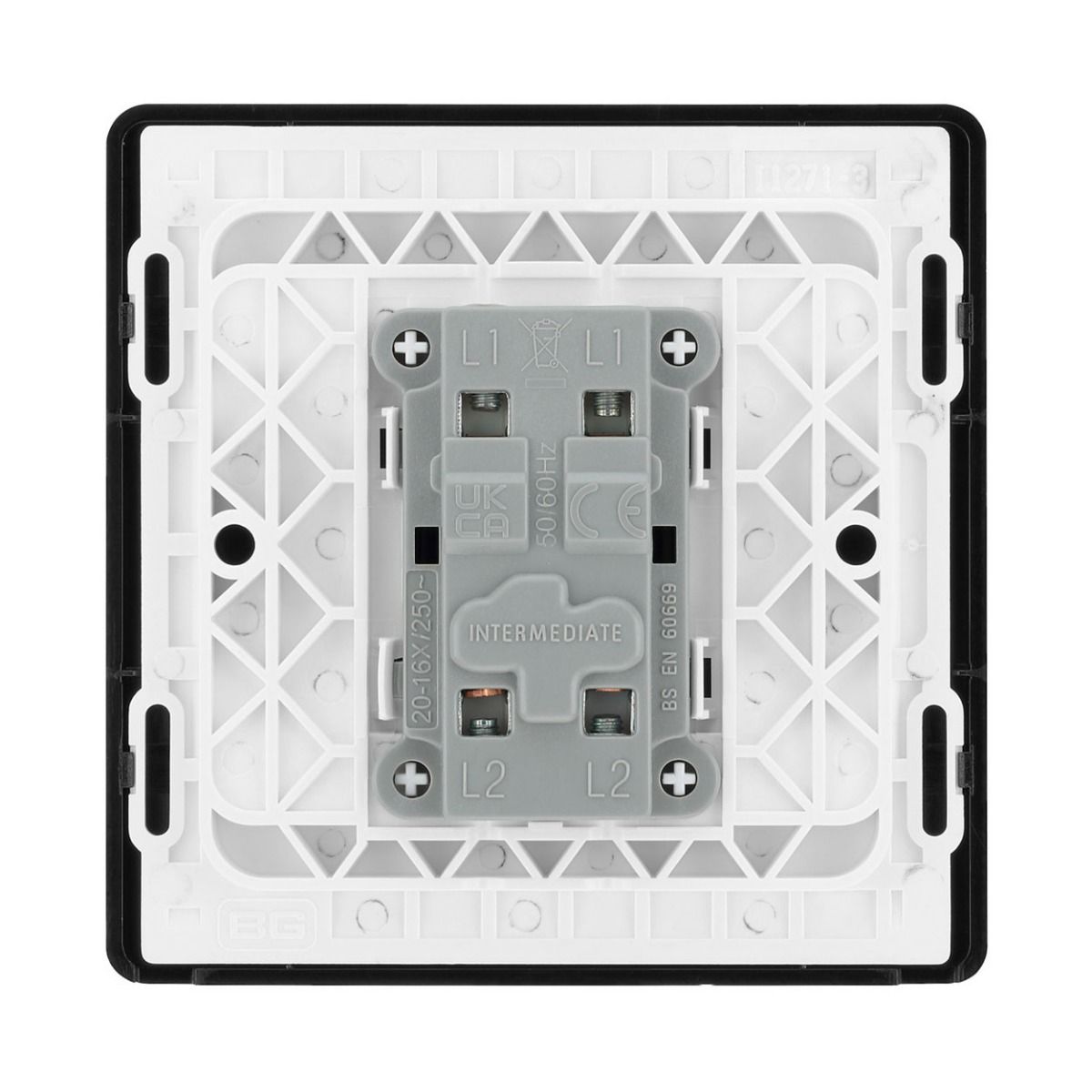 Bg Evolve Matt Black 20A Intermediate Switch