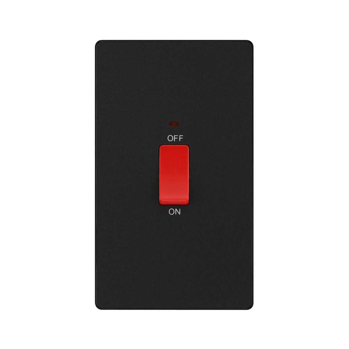 Bg Evolve Matt Black 45A Dp Cooker Switch + Led