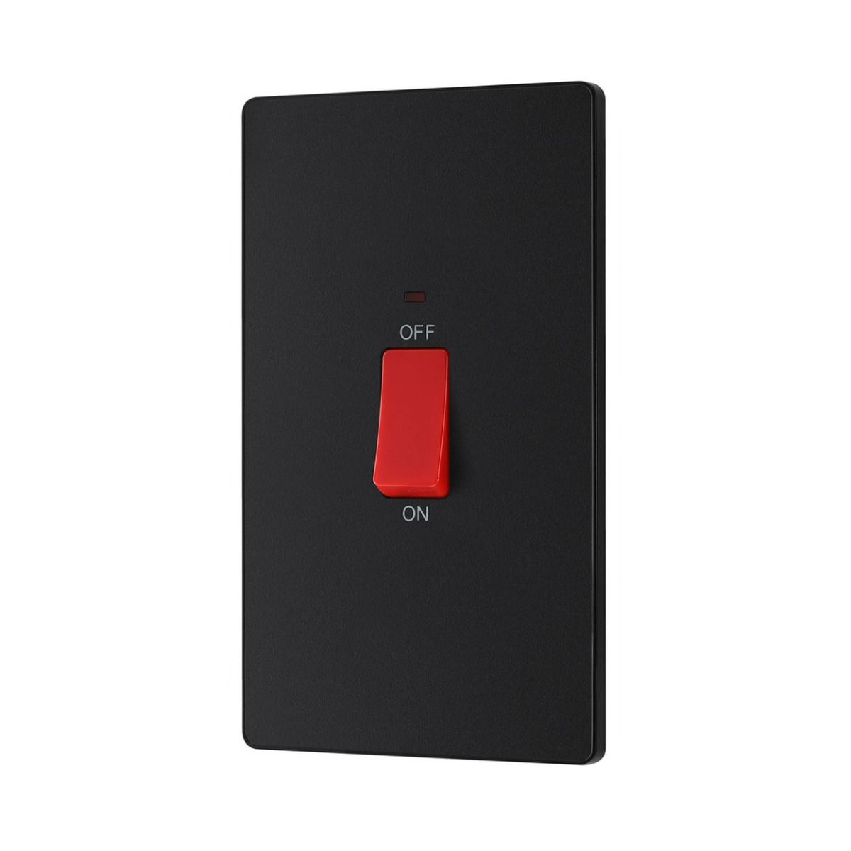 Bg Evolve Matt Black 45A Dp Cooker Switch + Led