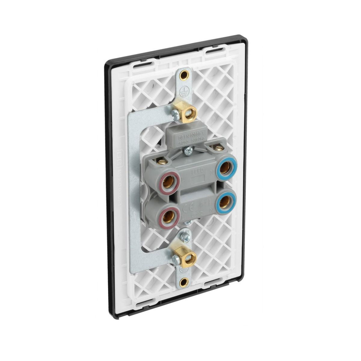 Bg Evolve Matt Black 45A Dp Cooker Switch + Led