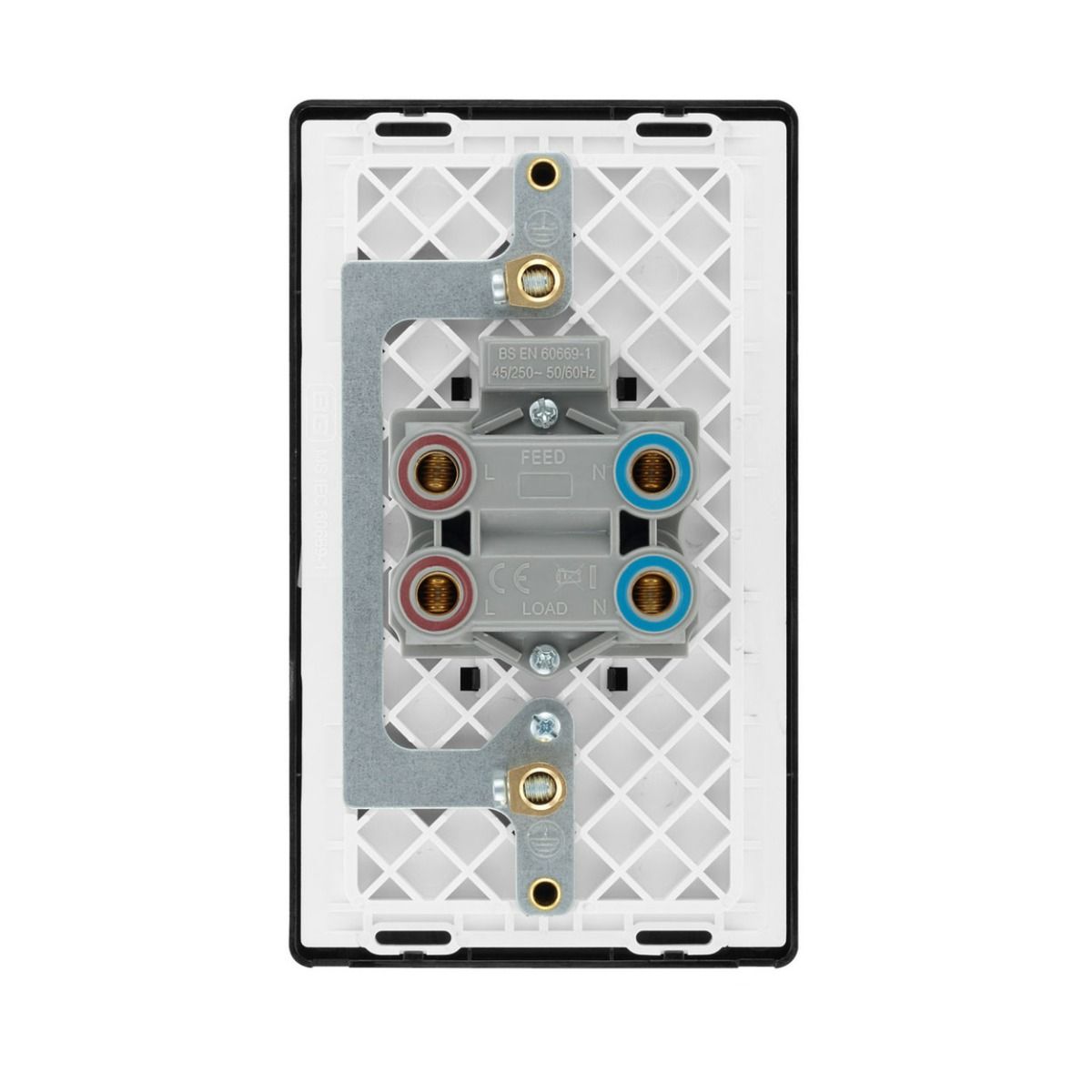 Bg Evolve Matt Black 45A Dp Cooker Switch + Led