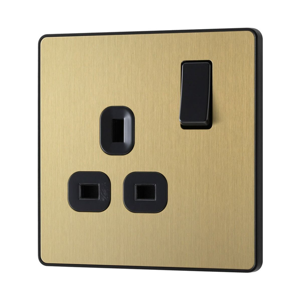 Bg Evolve Satin Brass 13A Single Socket