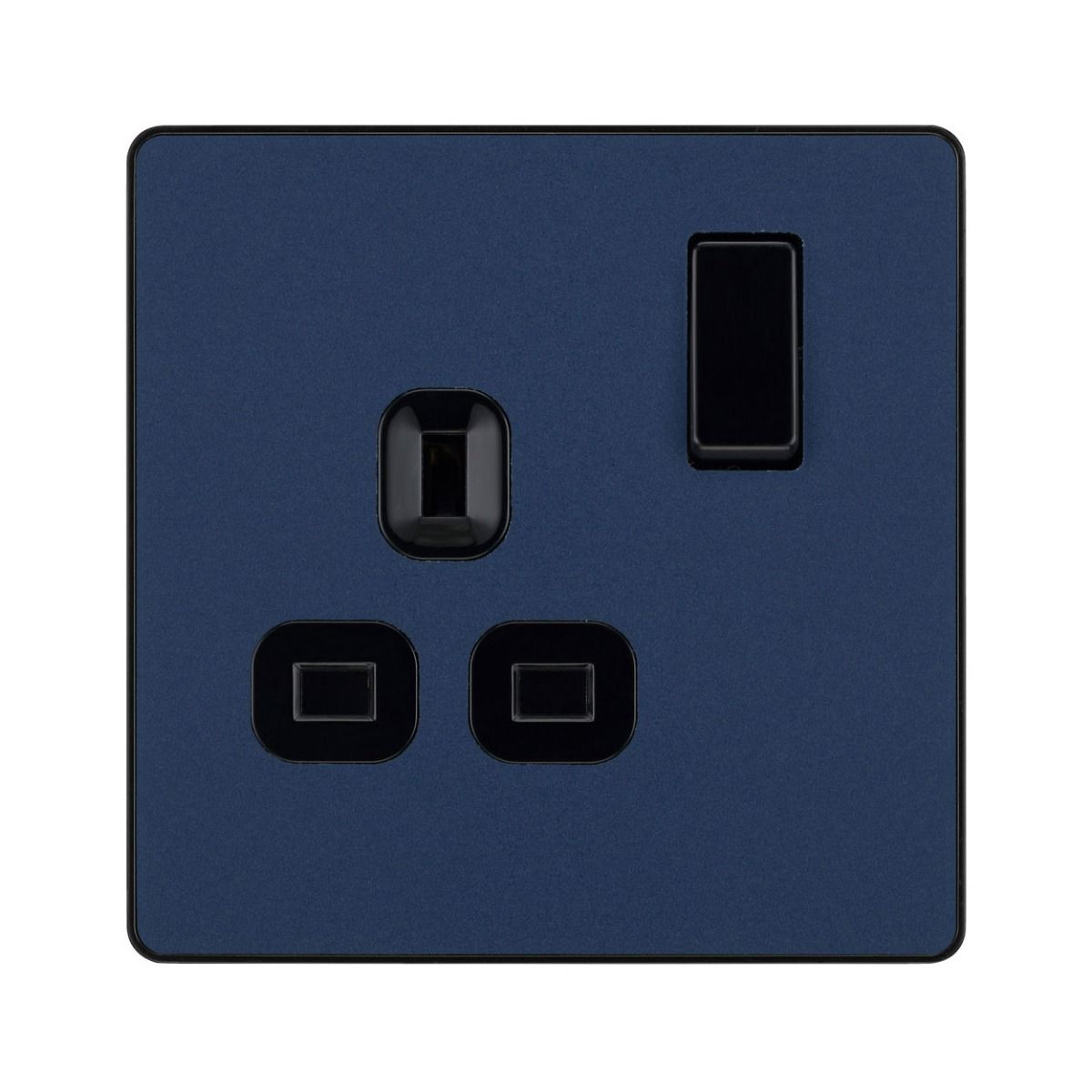 Bg Evolve Matt Blue 13A Single Socket