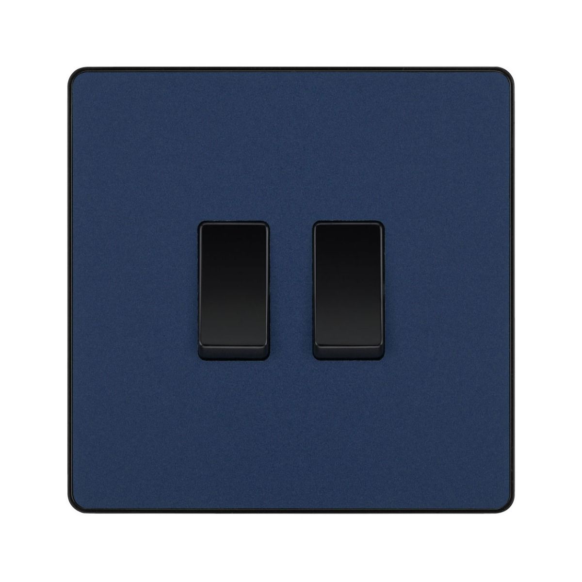 Bg Evolve Matt Blue 20A Double 2 Way Switch