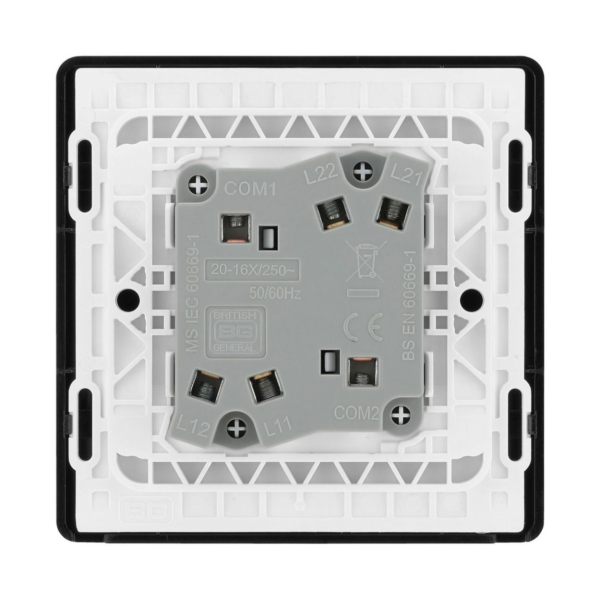 Bg Evolve Matt Blue 20A Double 2 Way Switch