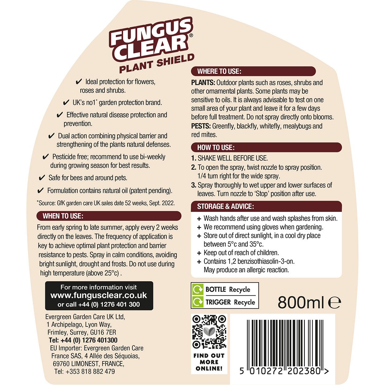 Fungus Clear Plant Shield 800ml