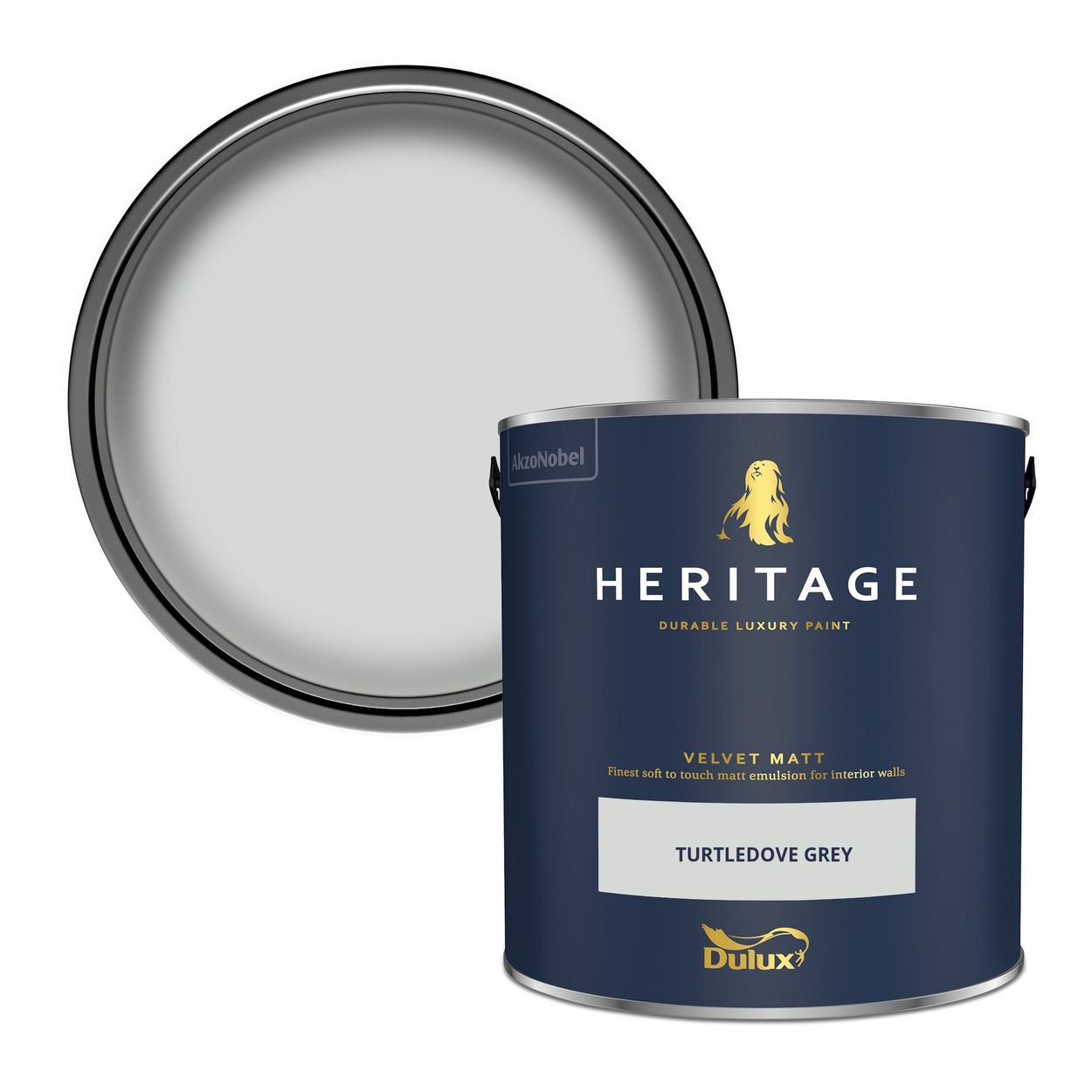 Dulux Heritage Matt Turtledove Grey 2.5Ltr