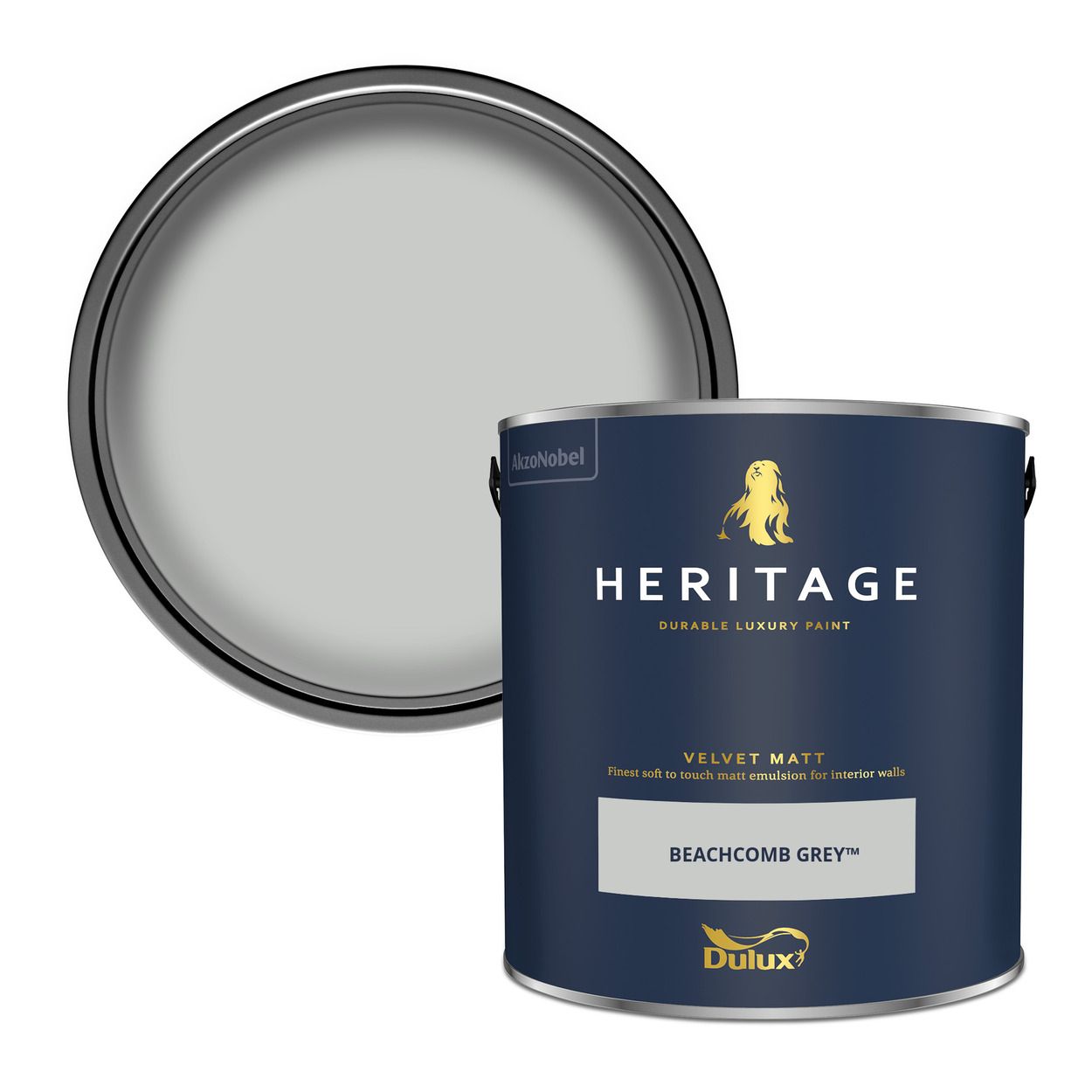 Dulux Heritage Matt Beachcomb Grey 2.5Ltr