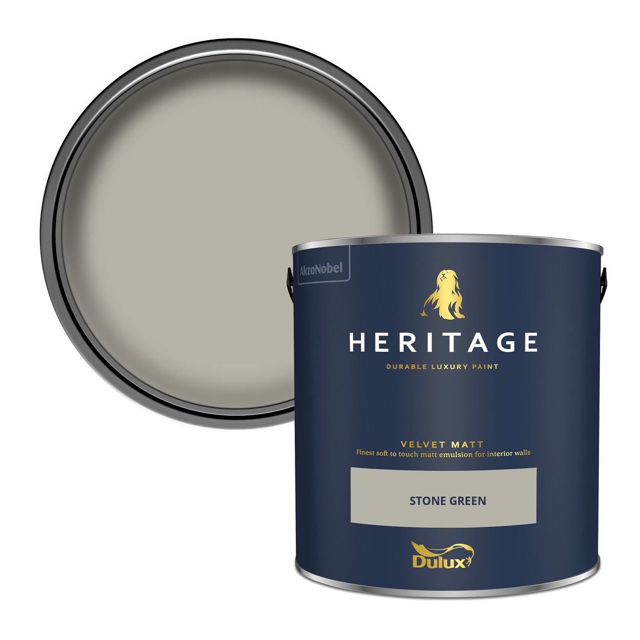 Dulux Heritage Matt Stone Green 2.5Ltr