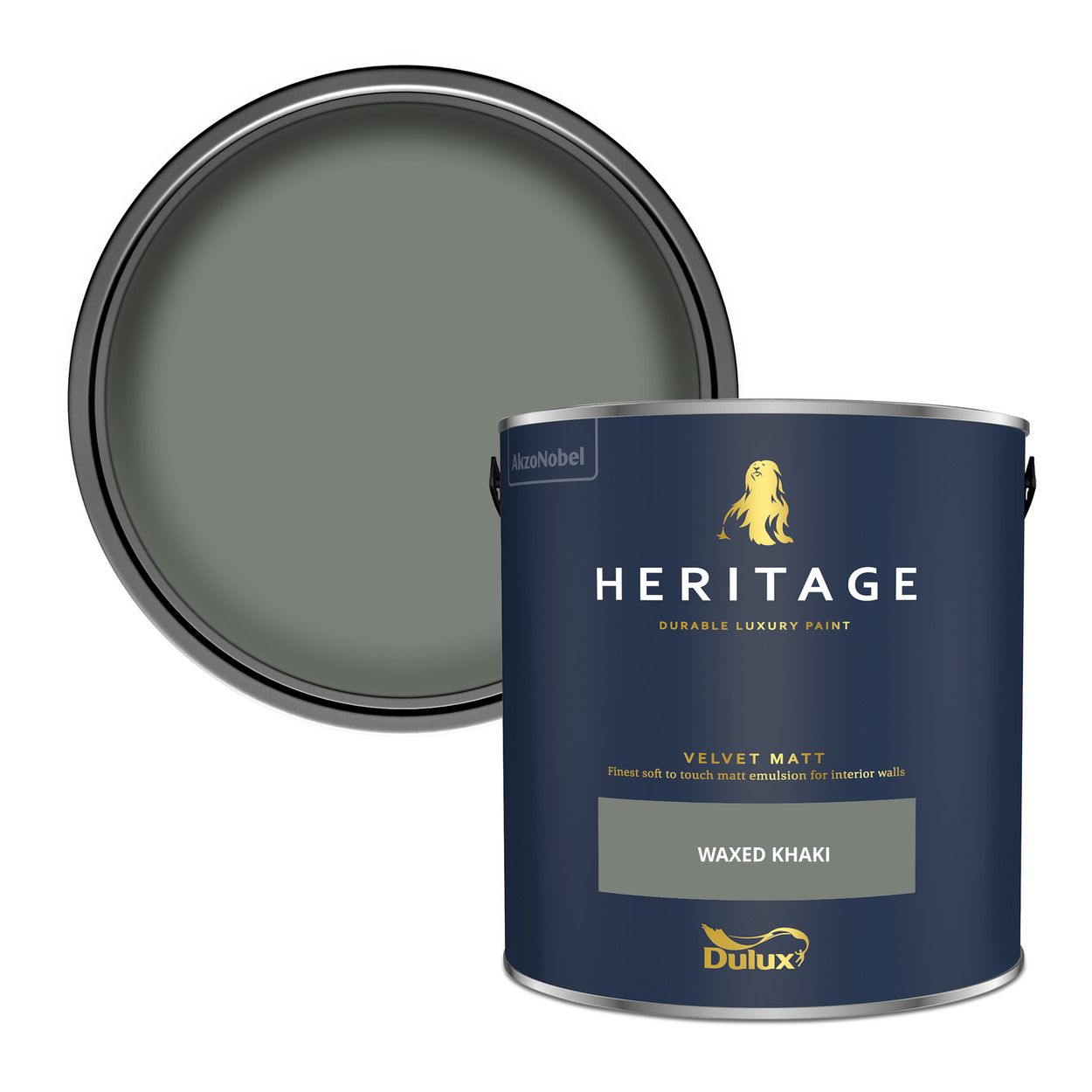 Dulux Heritage Matt Waxed Khaki 2.5Ltr