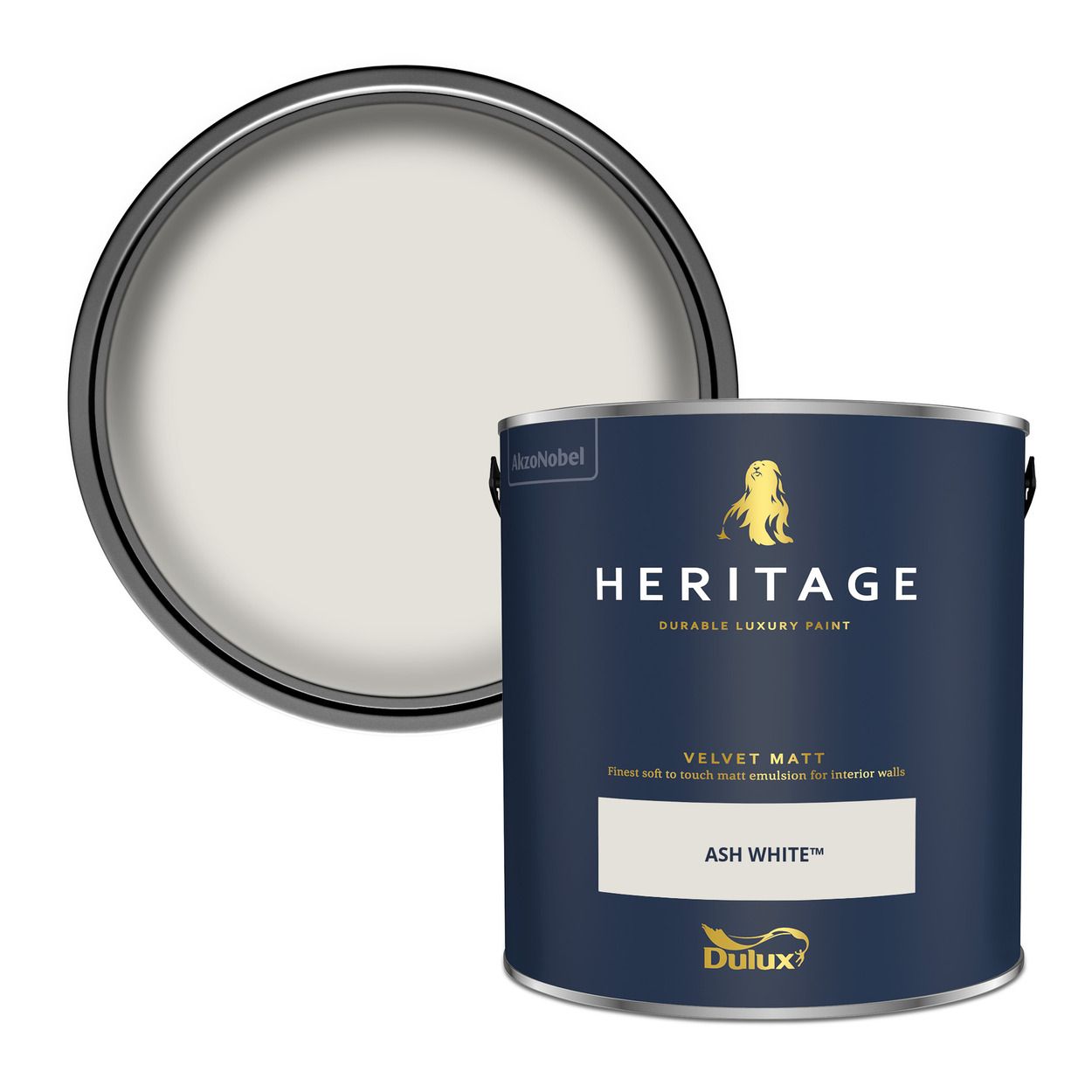 Dulux Heritage Matt Ash White 2.5Ltr