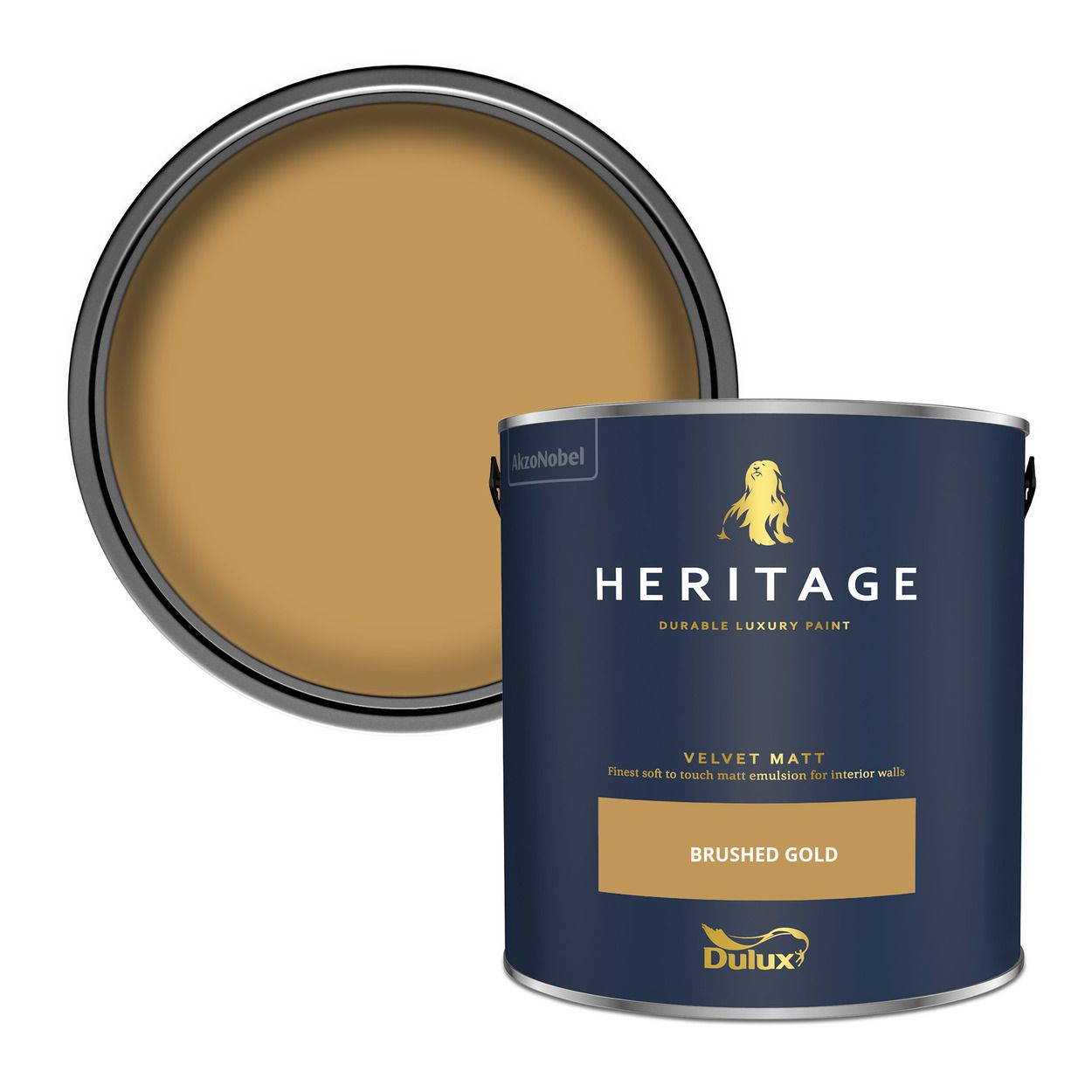 Dulux Heritage Matt Brushed Gold 2.5Ltr