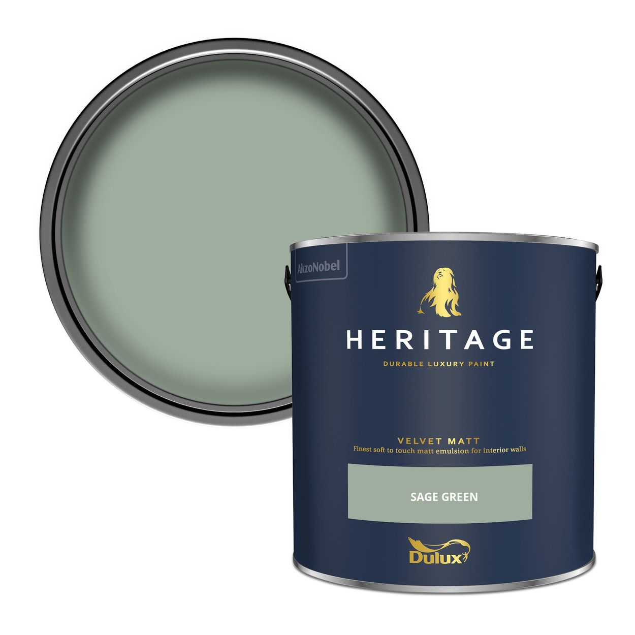 Dulux Heritage Matt Sage Green 2.5Ltr