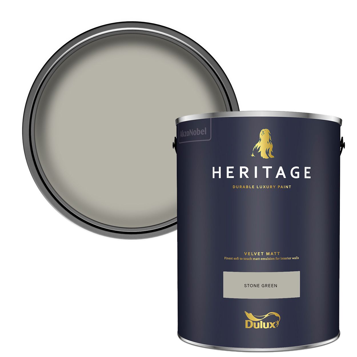 Dulux Heritage Matt Stone Green 5Ltr