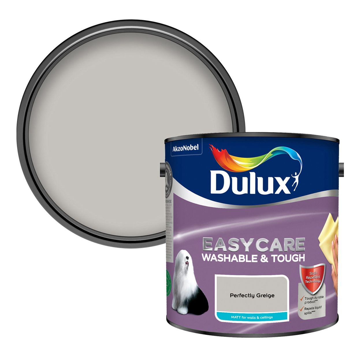 Dulux Easycare Washable & Tough Matt Perfectly Greige 2.5L