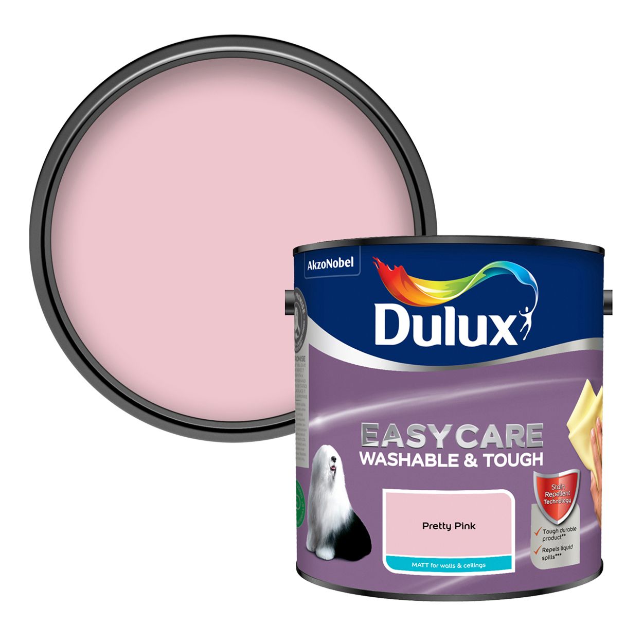 Dulux Easycare Washable & Tough Matt Pretty Pink 2.5L