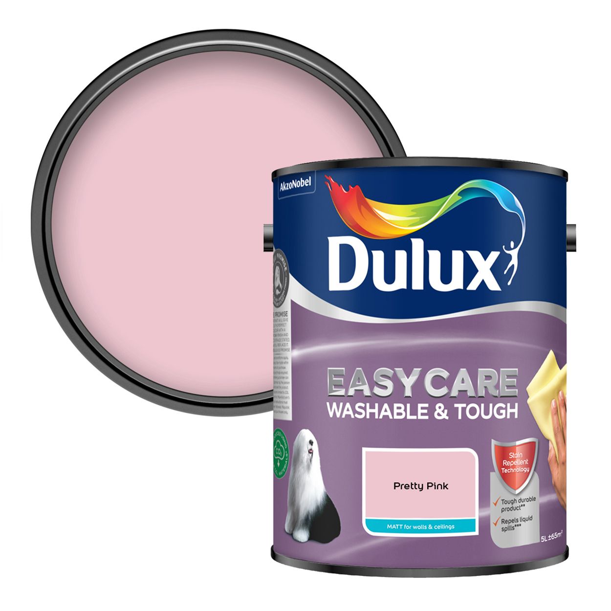 Dulux Easycare Washable & Tough Matt Pretty Pink 5L