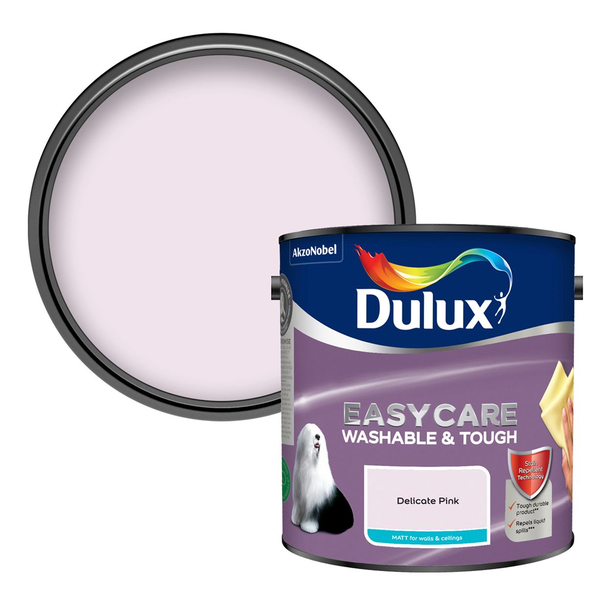 Dulux Easycare Washable & Tough Matt Delicate Pink 2.5L