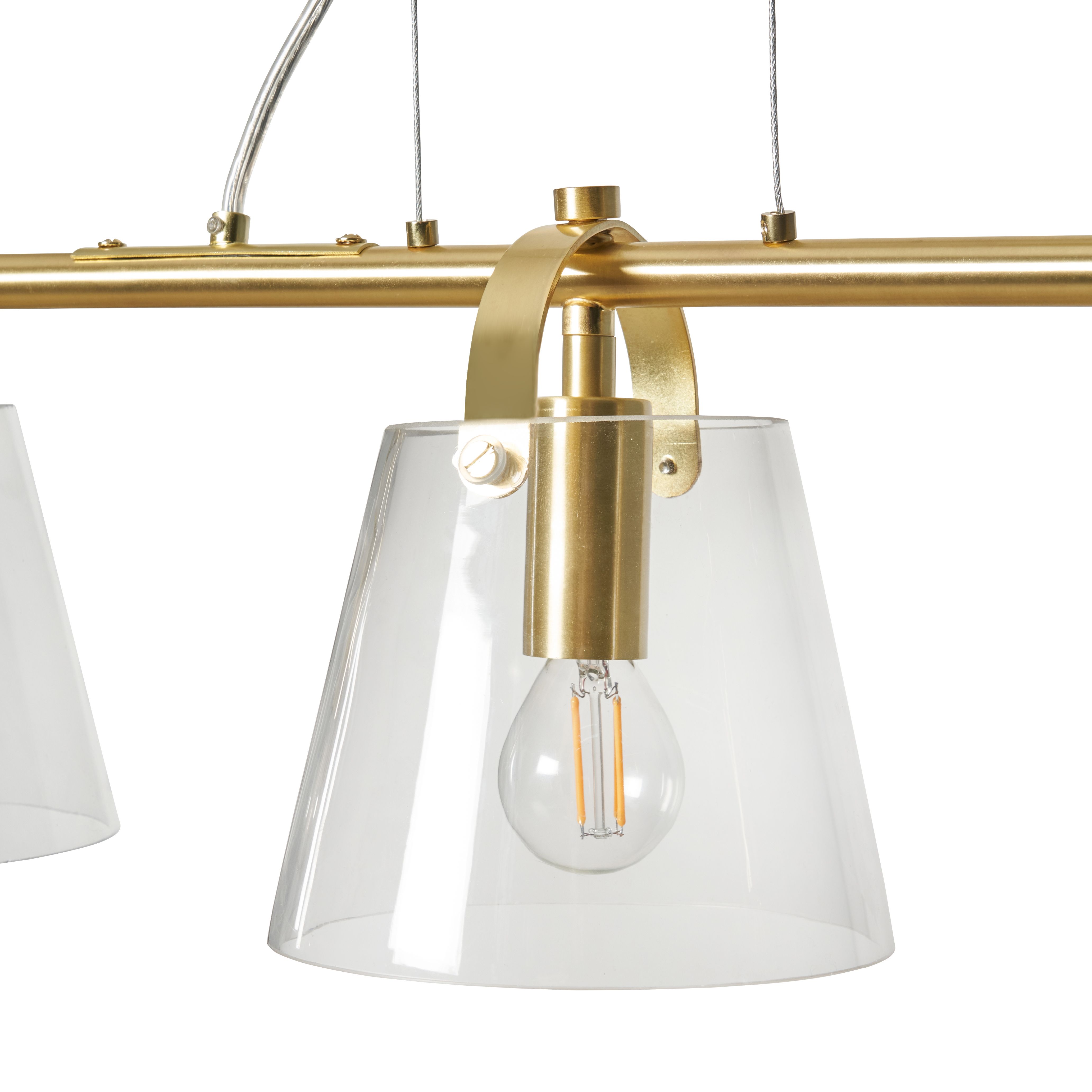 Cozzo Cone 3 Light Diner Pendant - Satin Brass