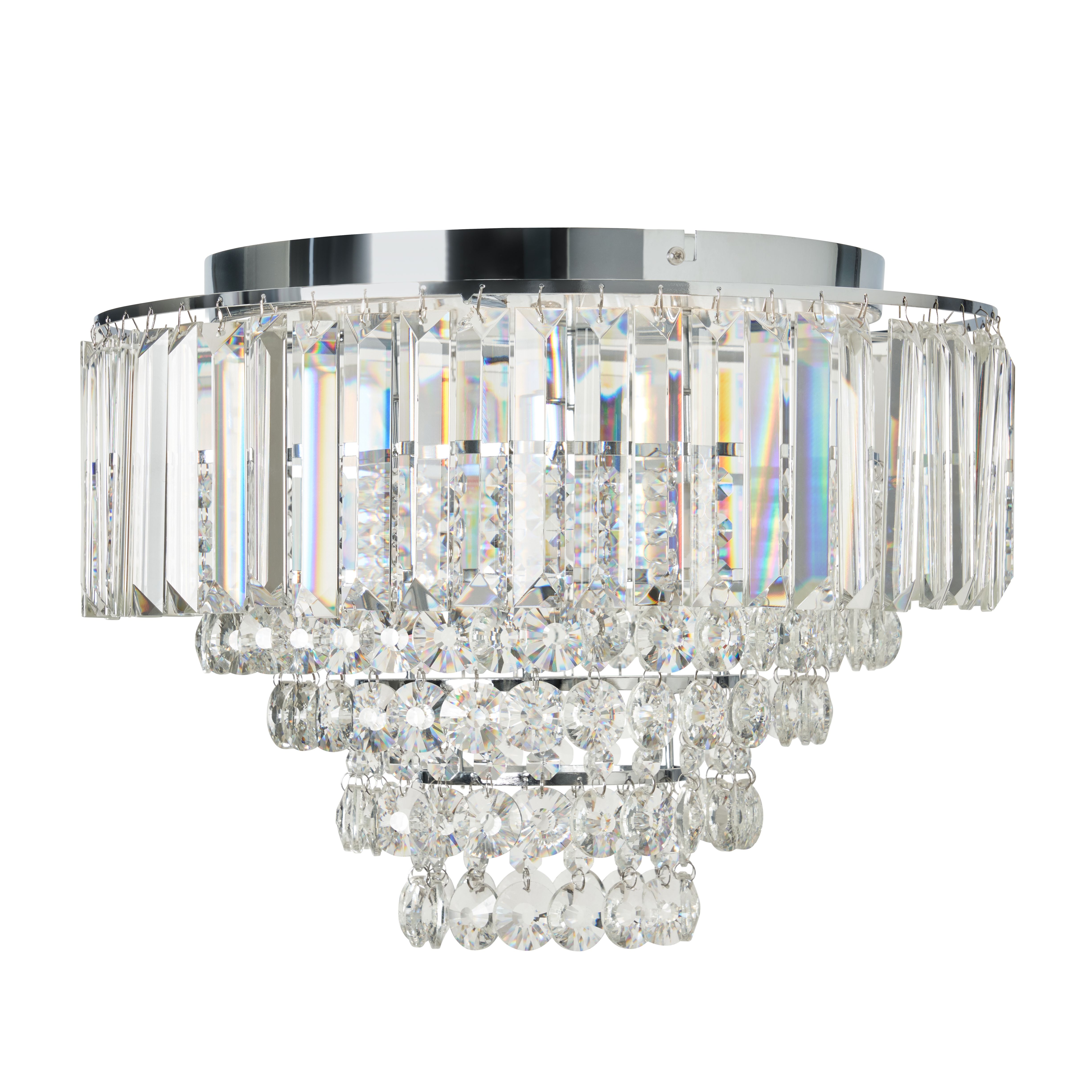 Varese Flush 40cm Ceiling Light - Chrome