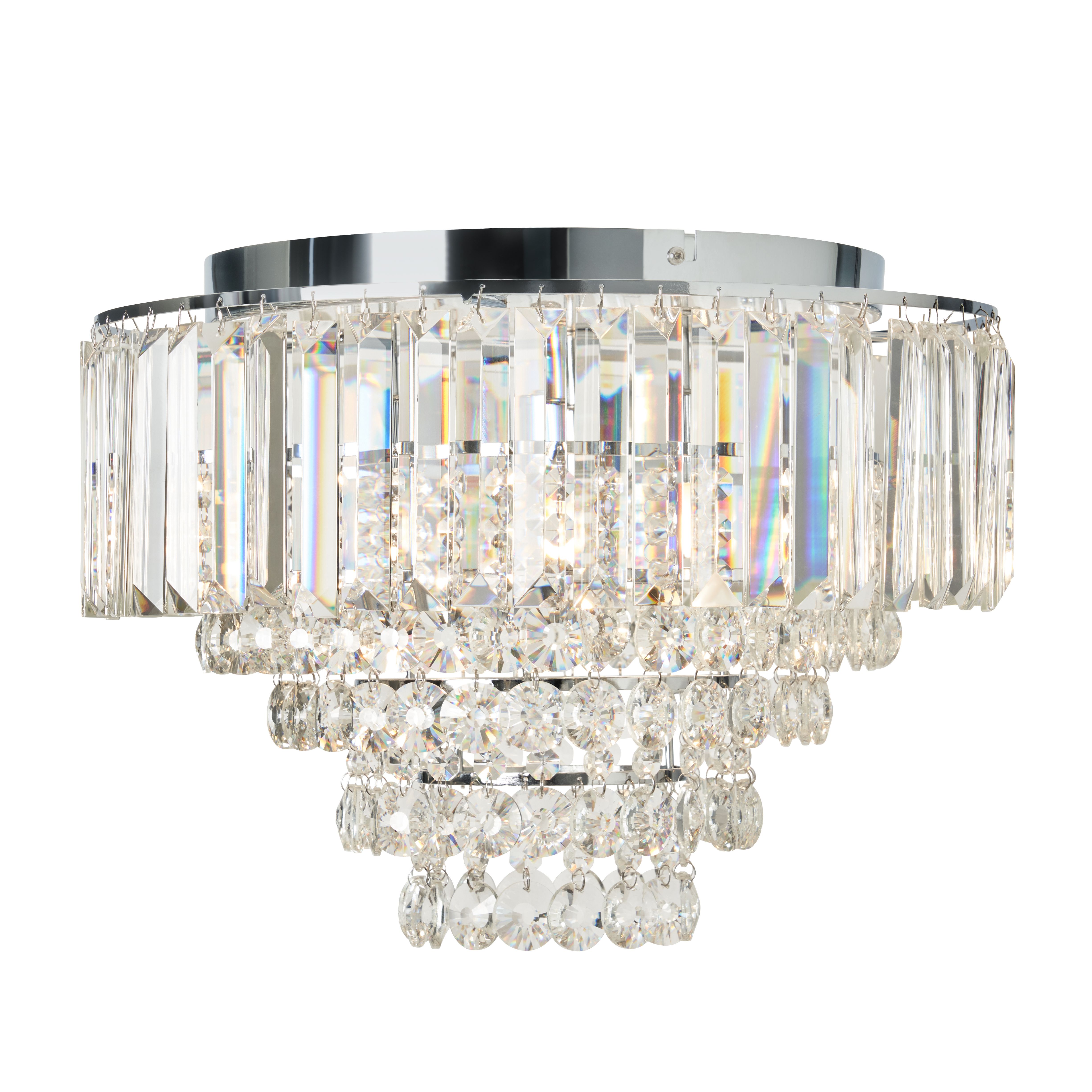 Varese Flush 40cm Ceiling Light - Chrome