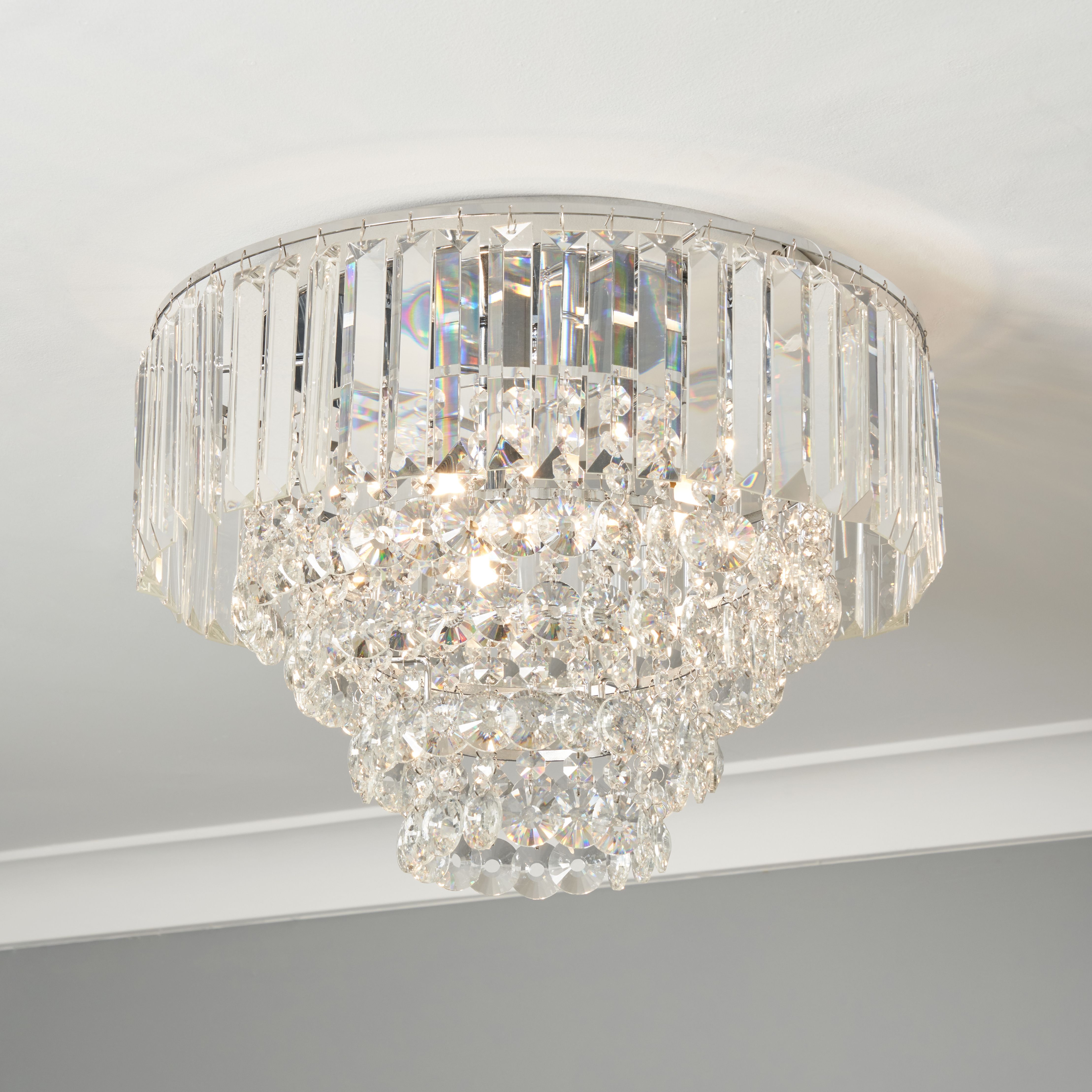 Varese Flush 40cm Ceiling Light - Chrome