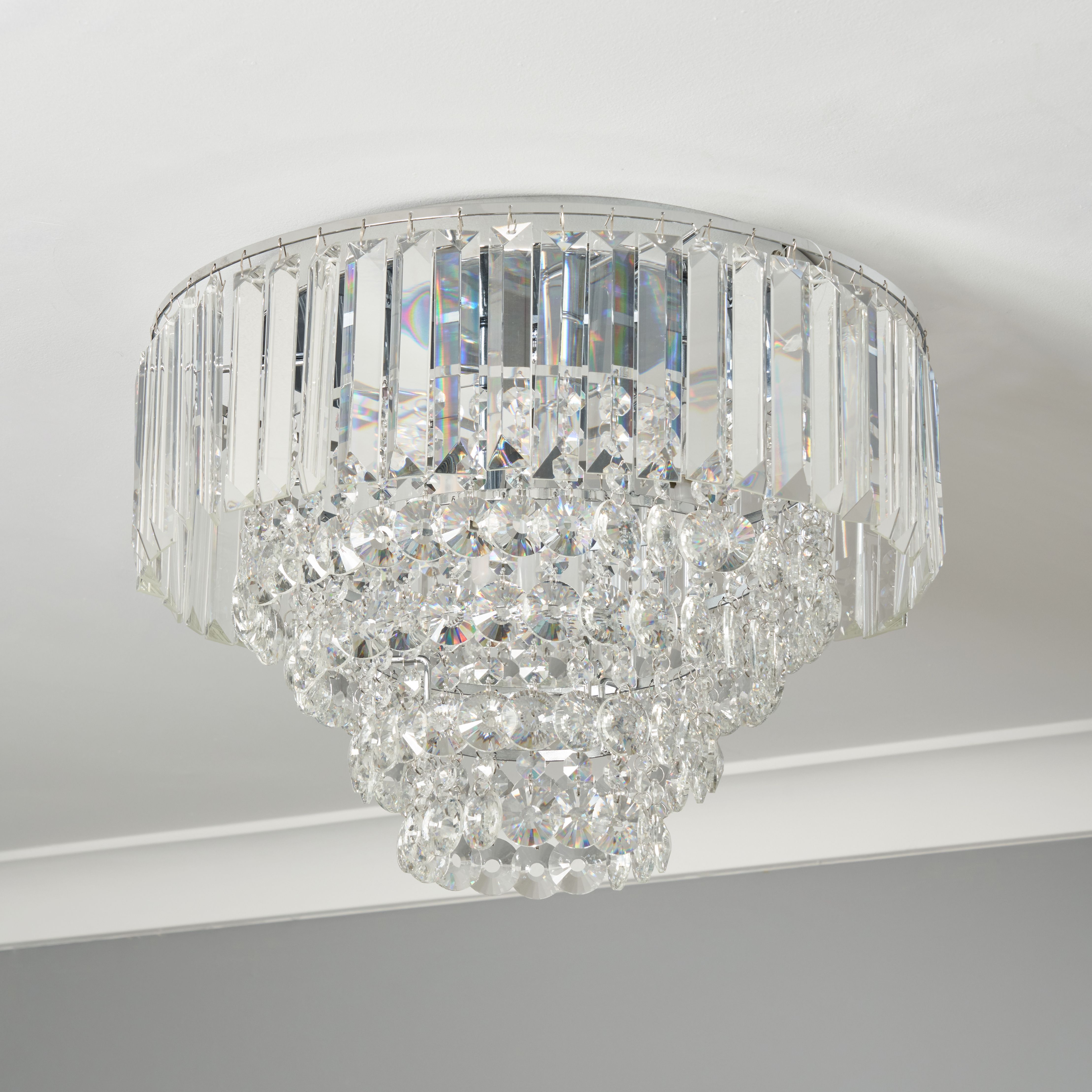 Varese Flush 40cm Ceiling Light - Chrome