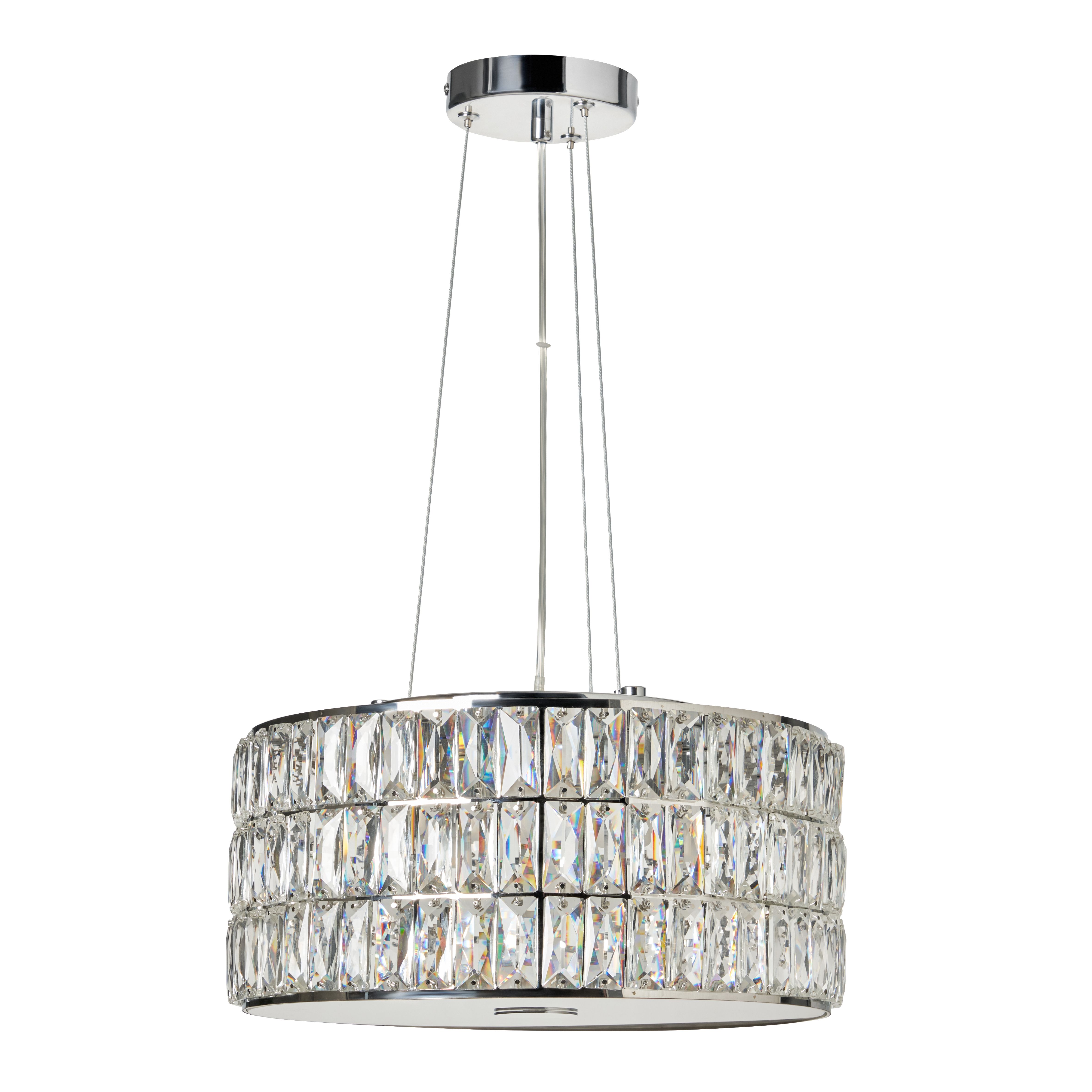 Riero Crystal Pendant - Chrome