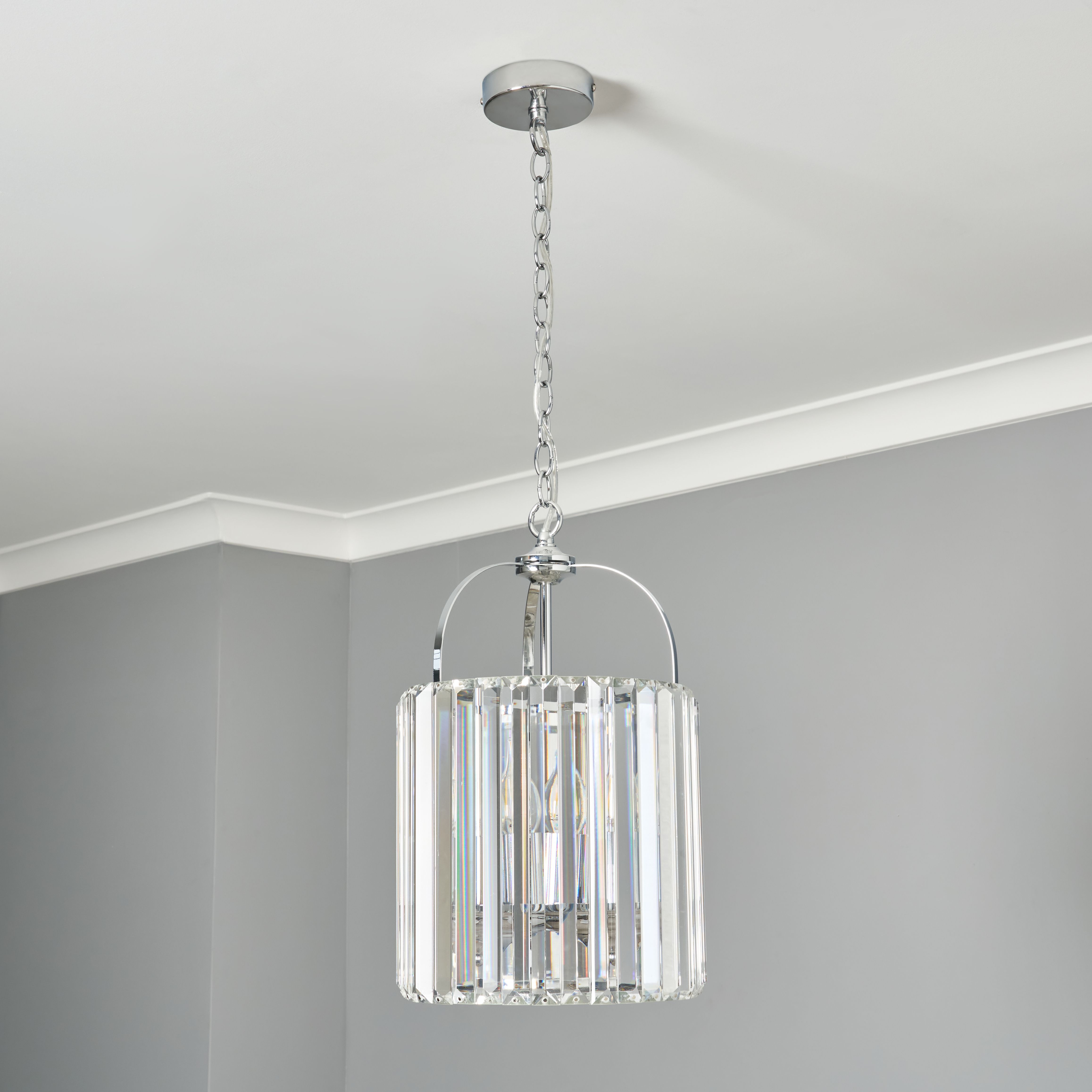 Monte 3 Light Pendant Lamp Chrome - Chrome
