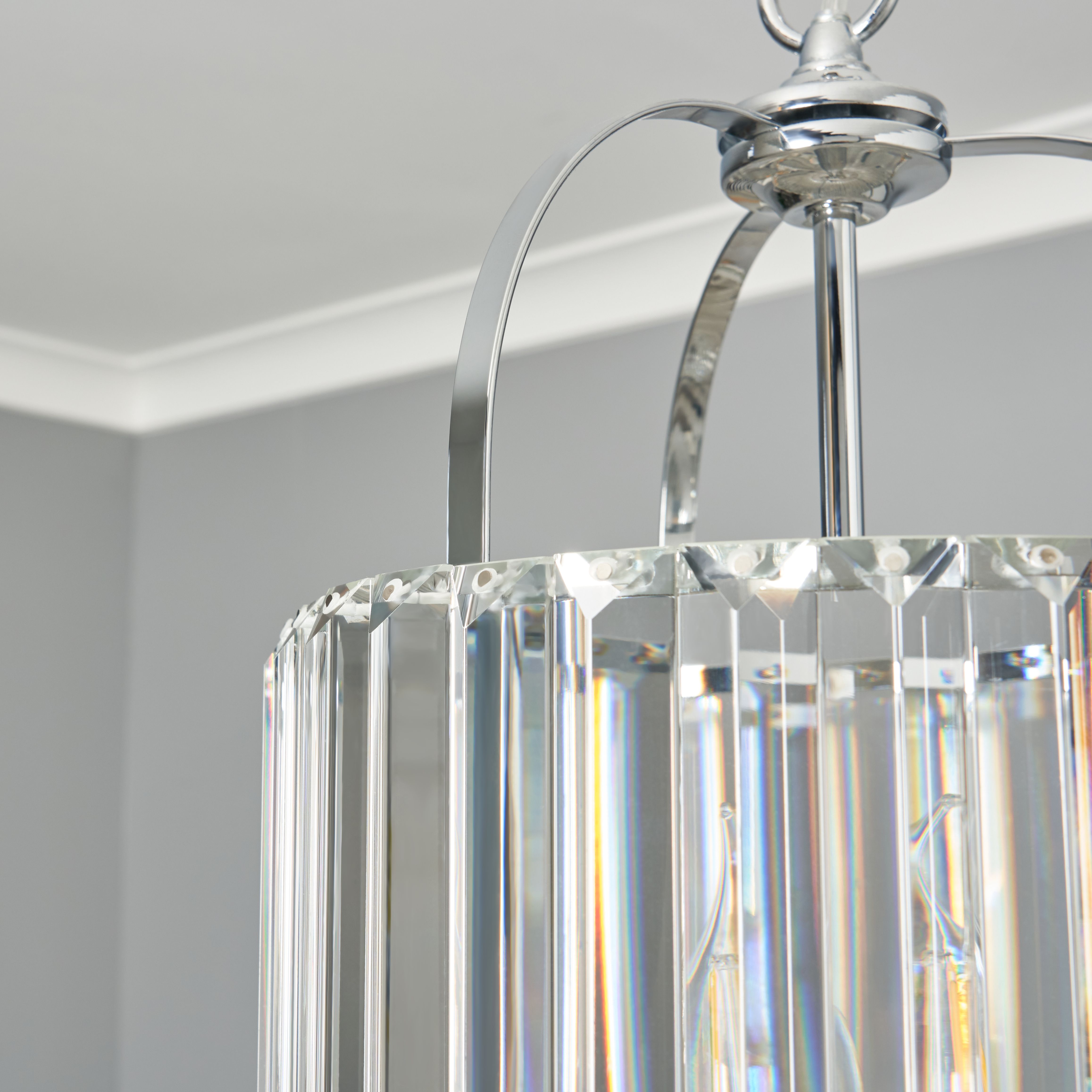 Monte 3 Light Pendant Lamp Chrome - Chrome