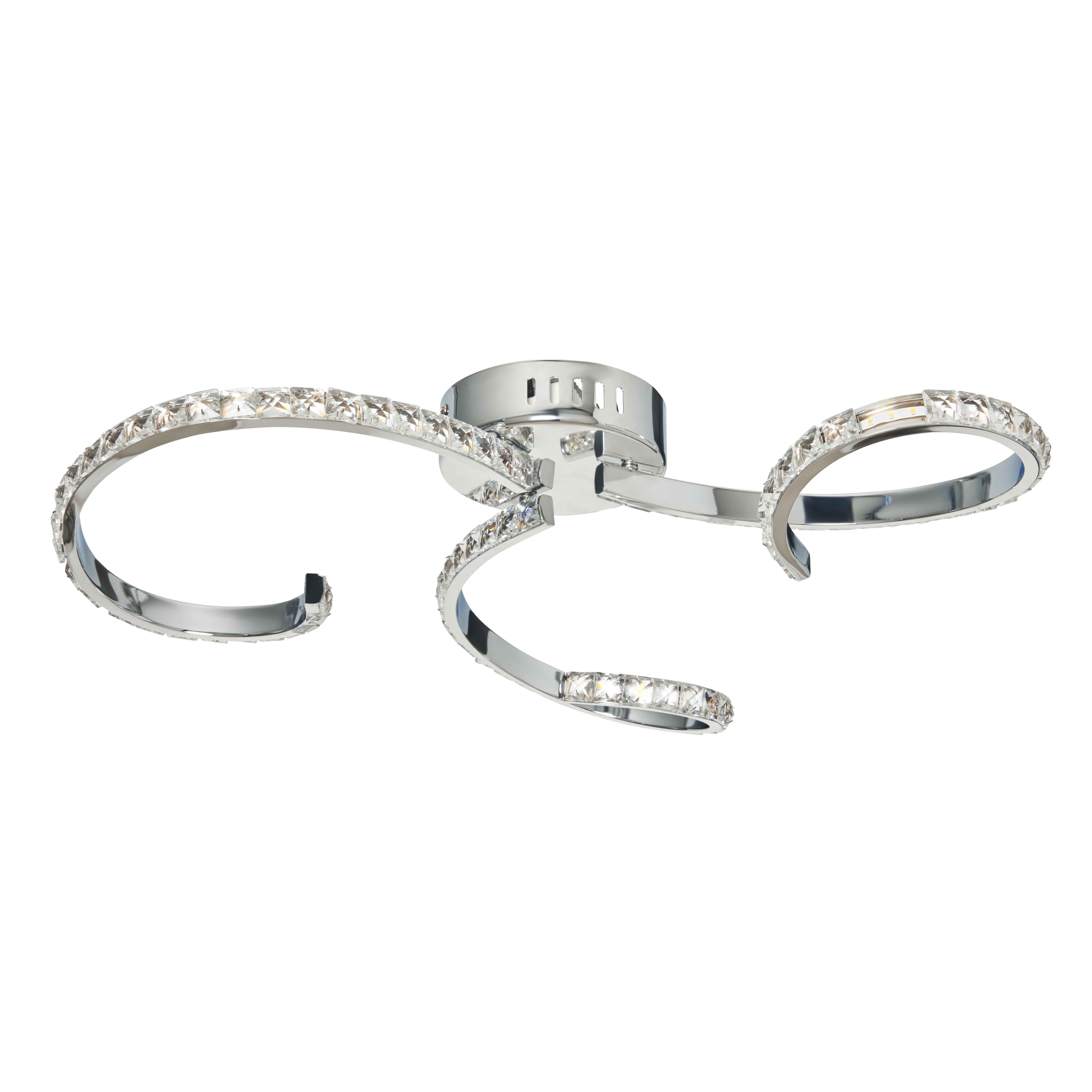 Riolo 3 Light LED Ceiling With Crystals