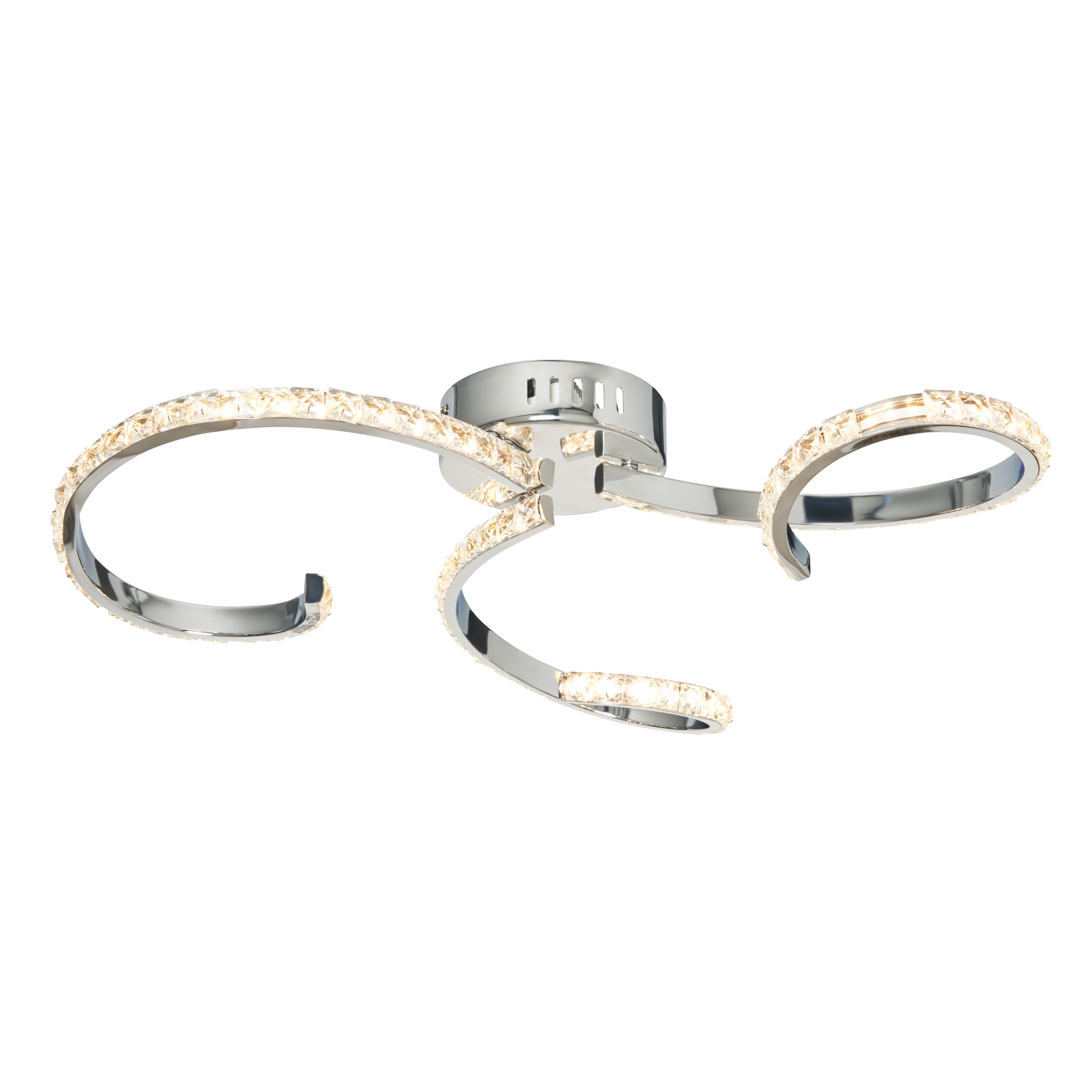 Riolo 3 Light LED Ceiling With Crystals