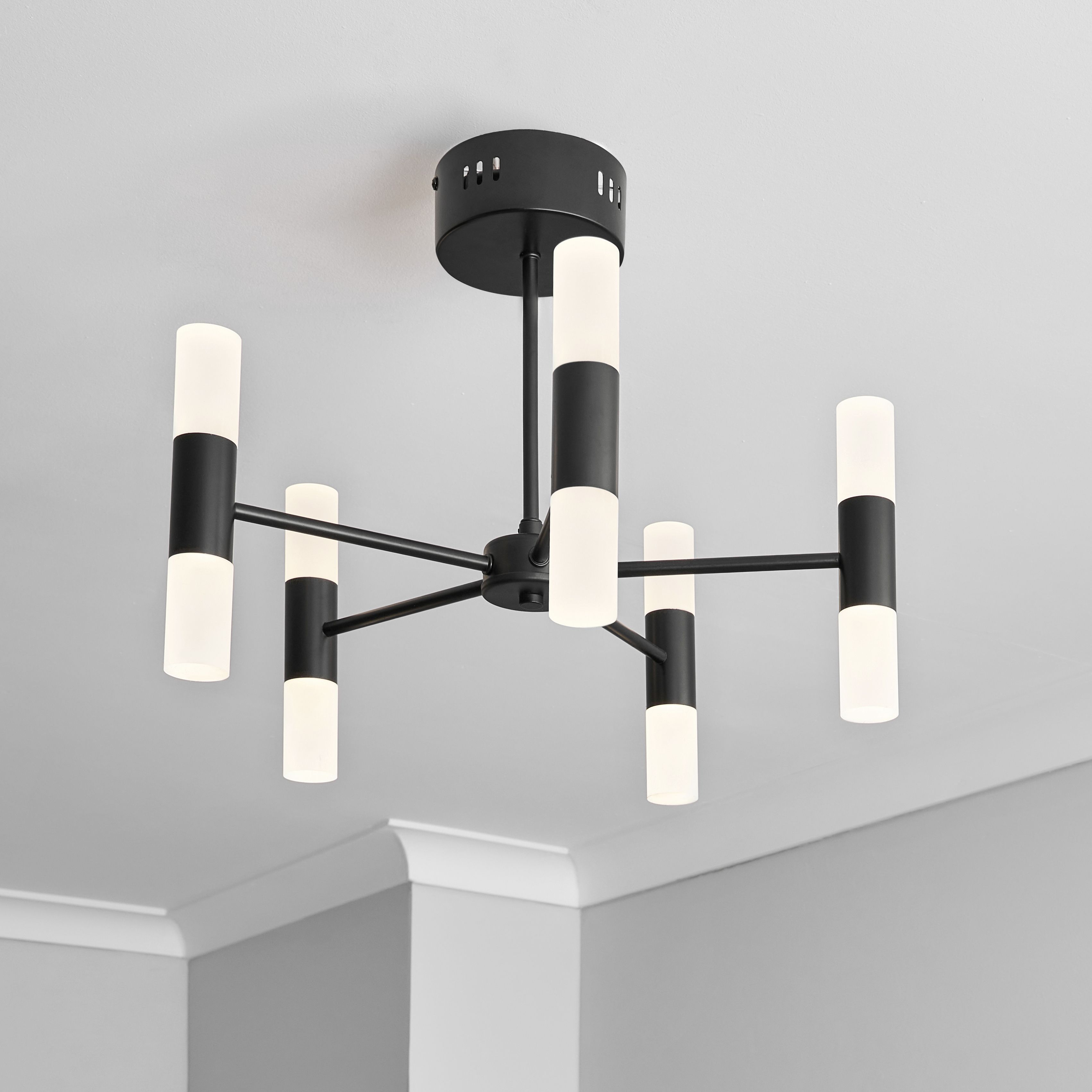 Lois Semi Flush Chandelier 10 Light