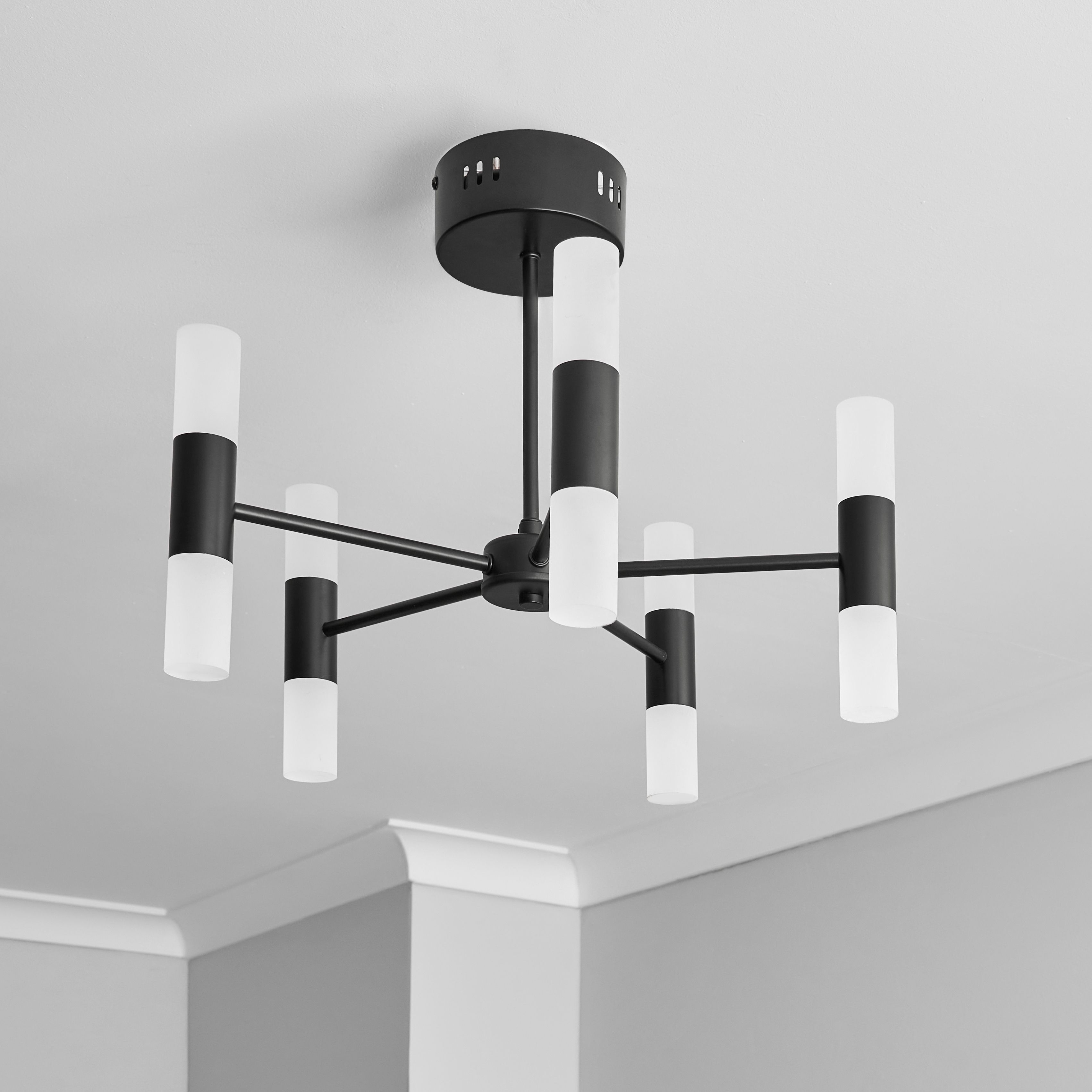 Lois Semi Flush Chandelier 10 Light