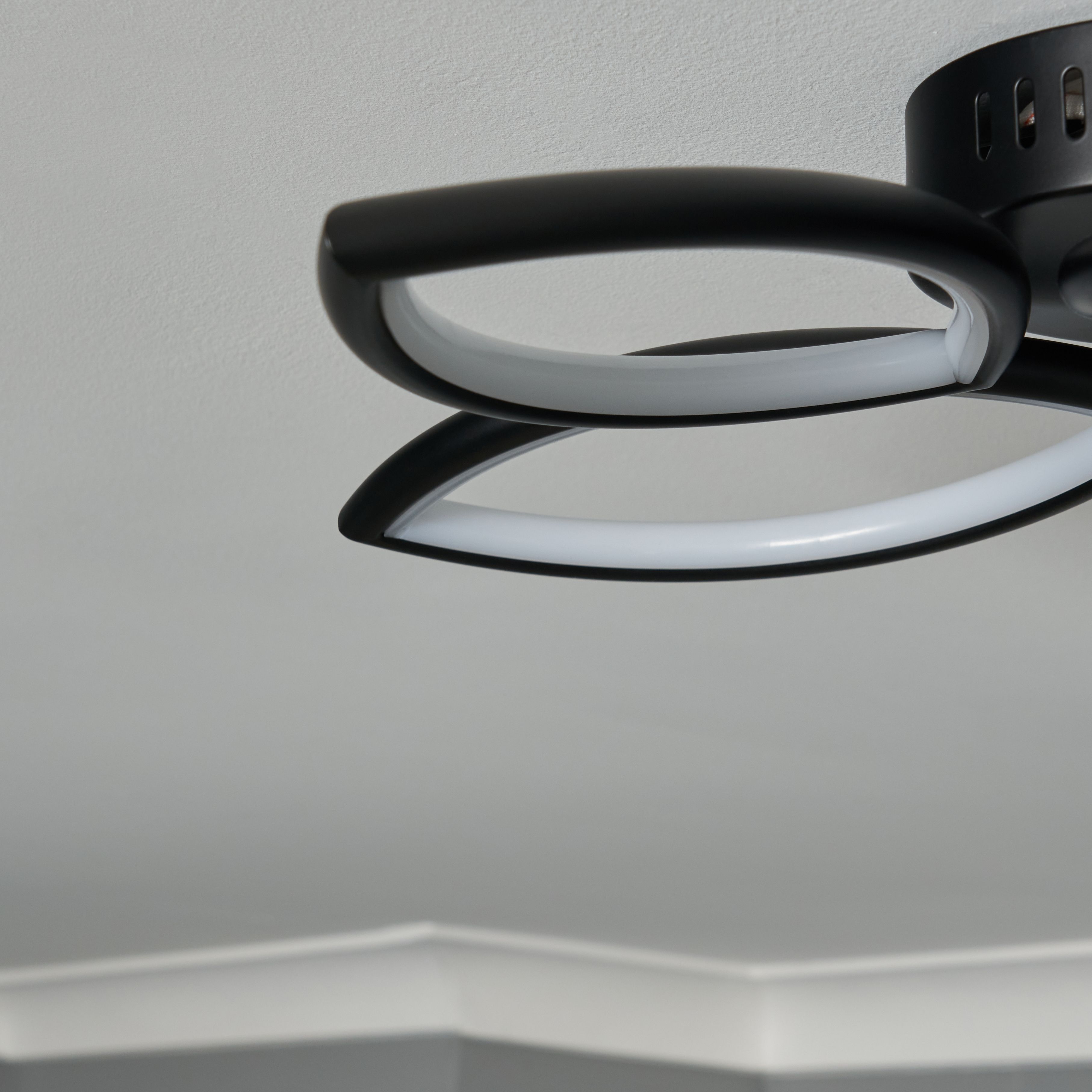 Renza 5 Leaf LED Ceiling Light Black