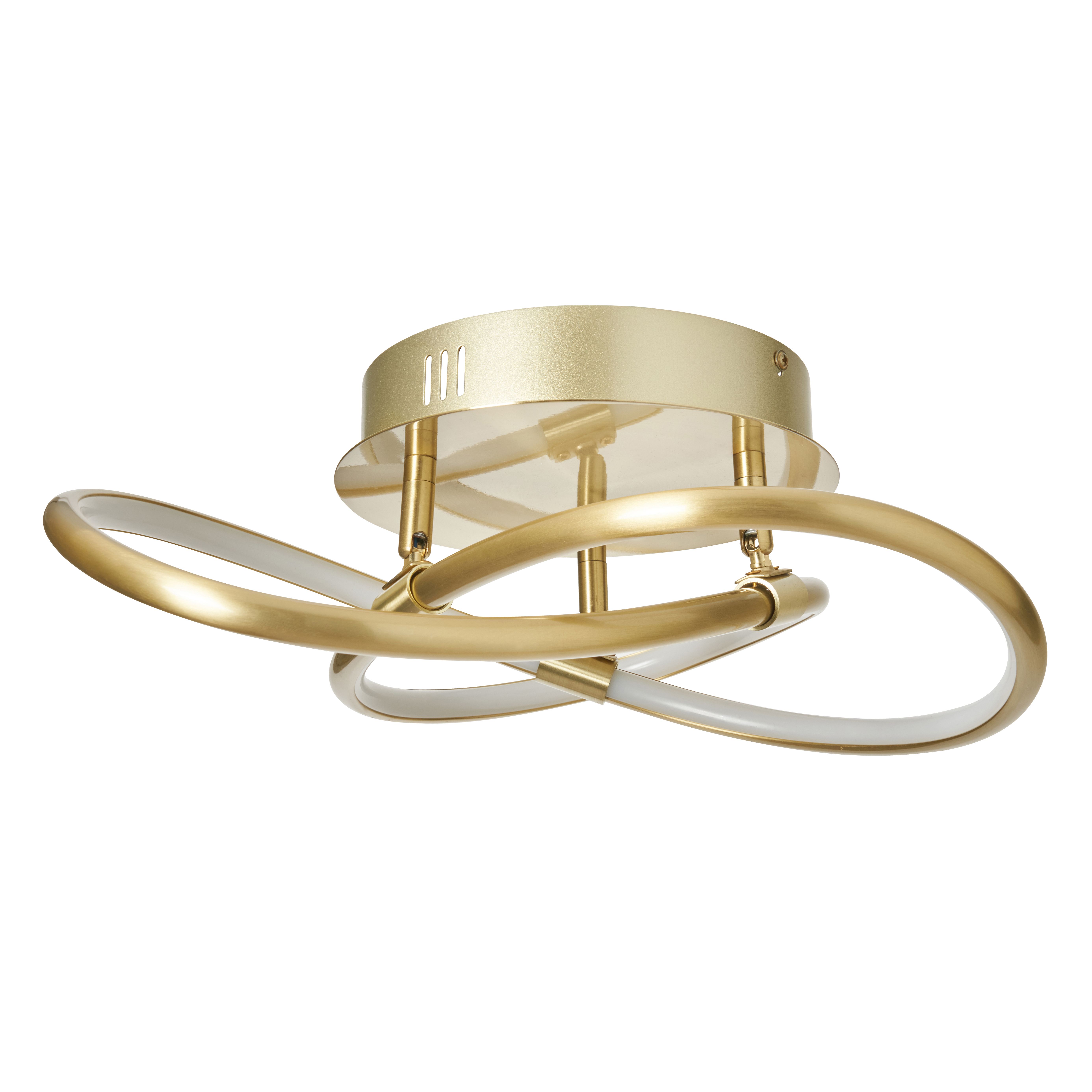 Serio Knotted Shape LED Flush Satin Brass