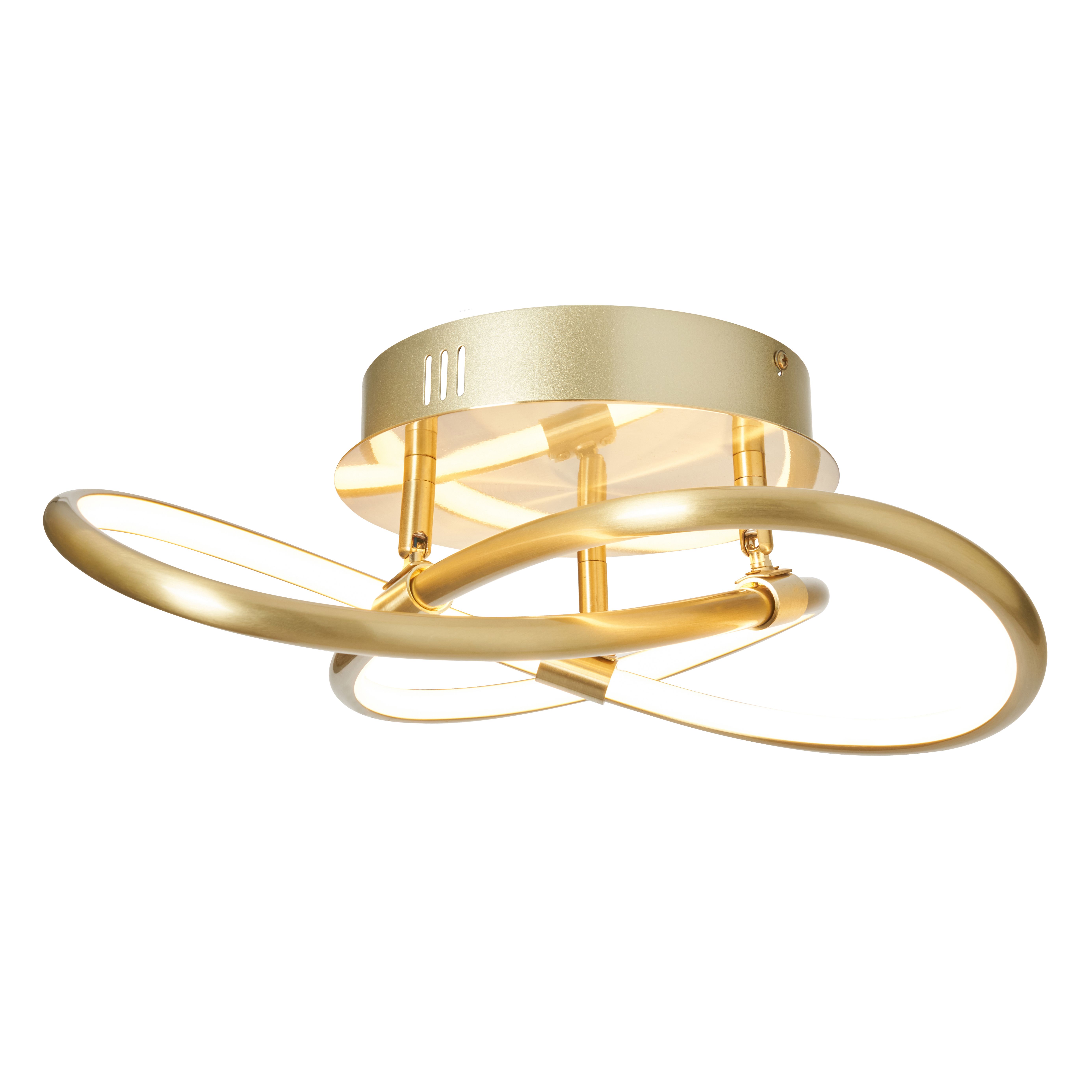 Serio Knotted Shape LED Flush Satin Brass