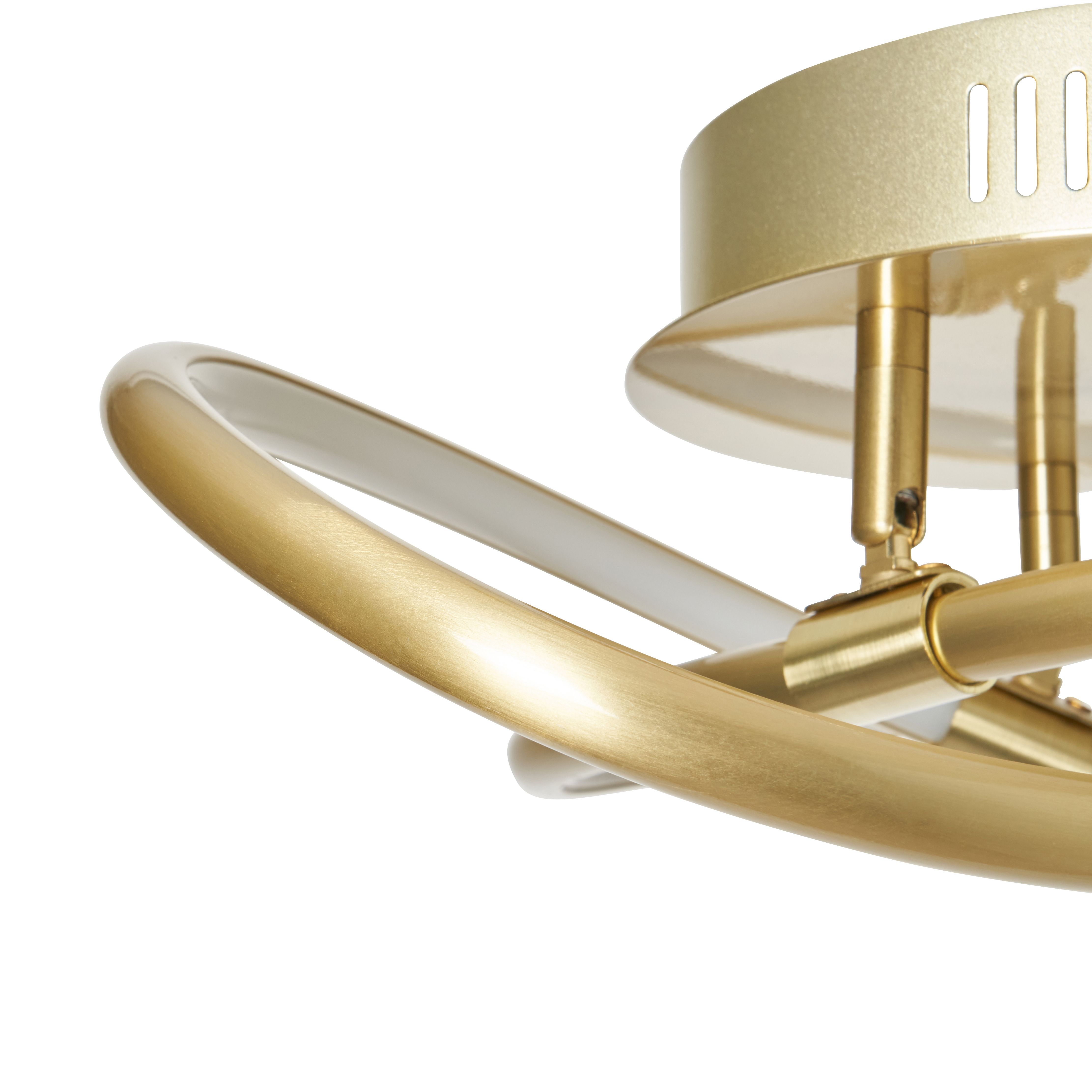 Serio Knotted Shape LED Flush Satin Brass