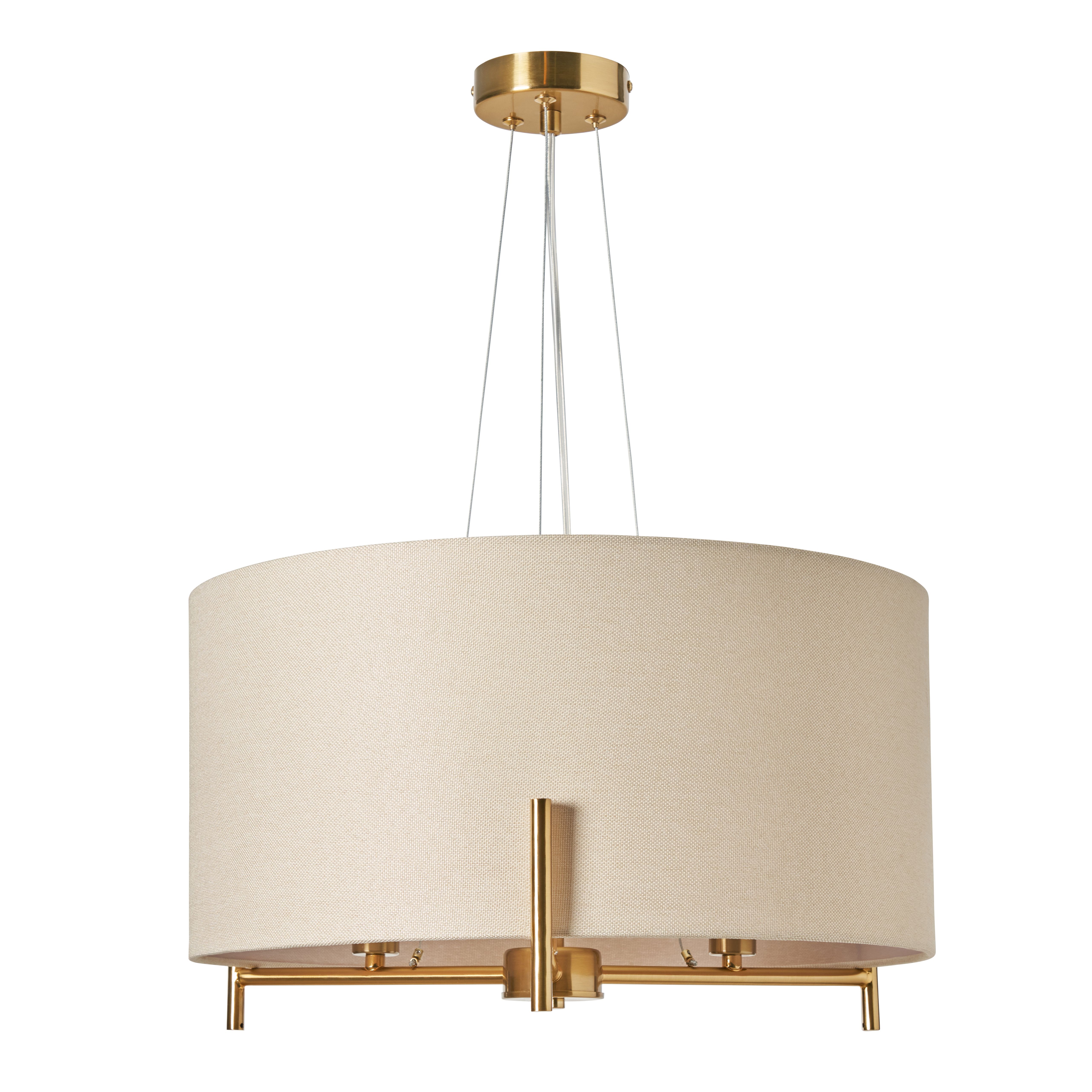 Bara Metal Tripod Ceiling Light - Satin Brass