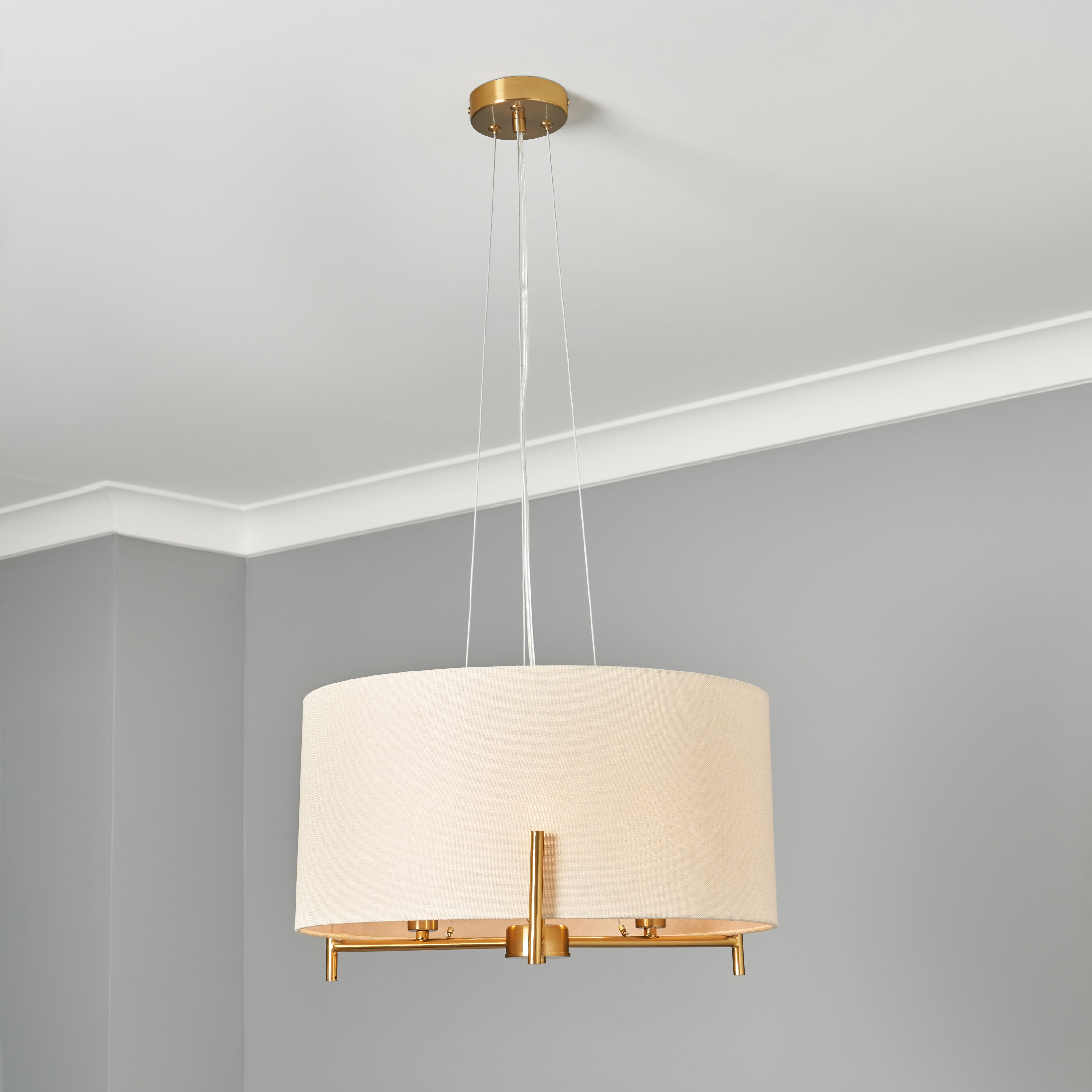 Bara Metal Tripod Ceiling Light - Satin Brass