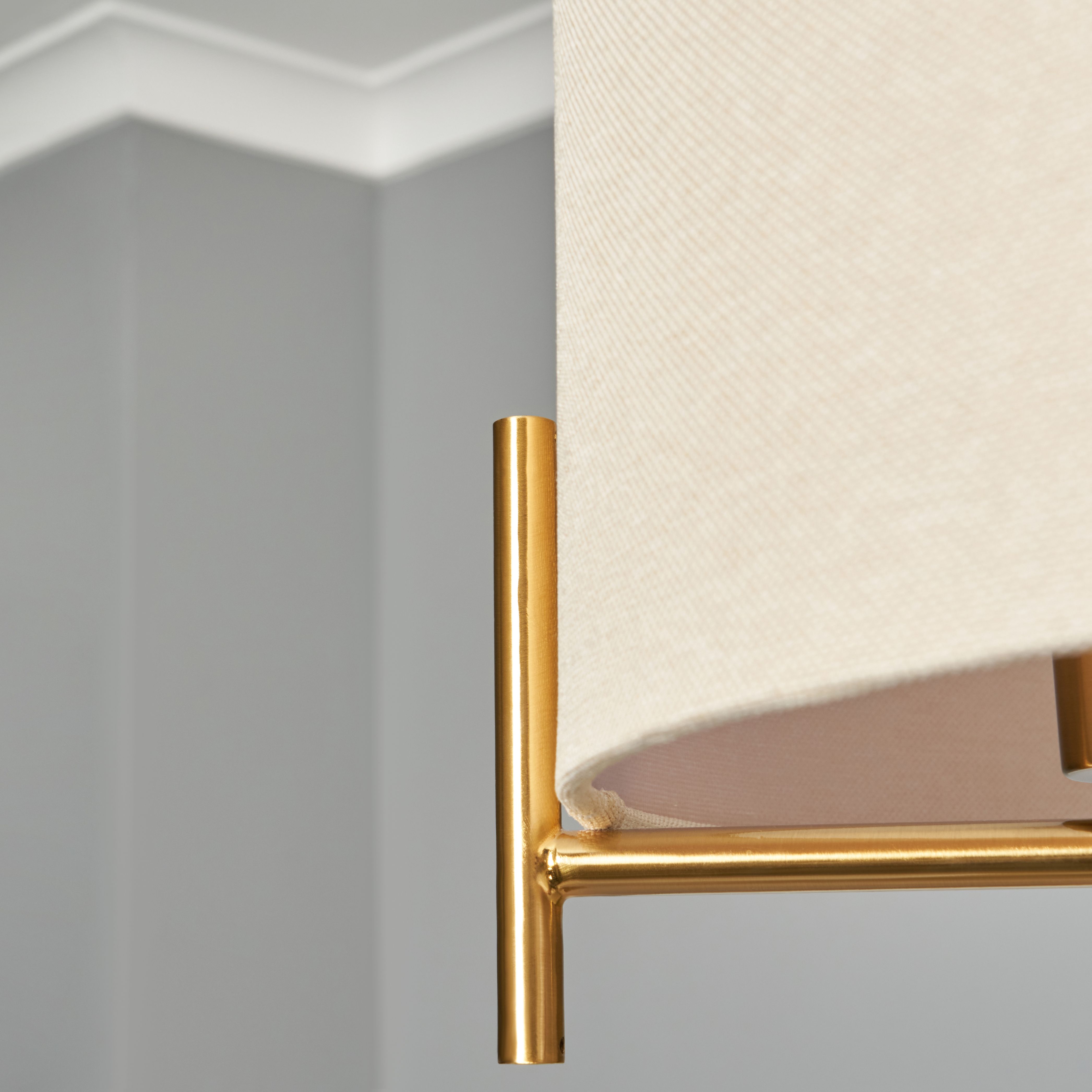 Bara Metal Tripod Ceiling Light - Satin Brass