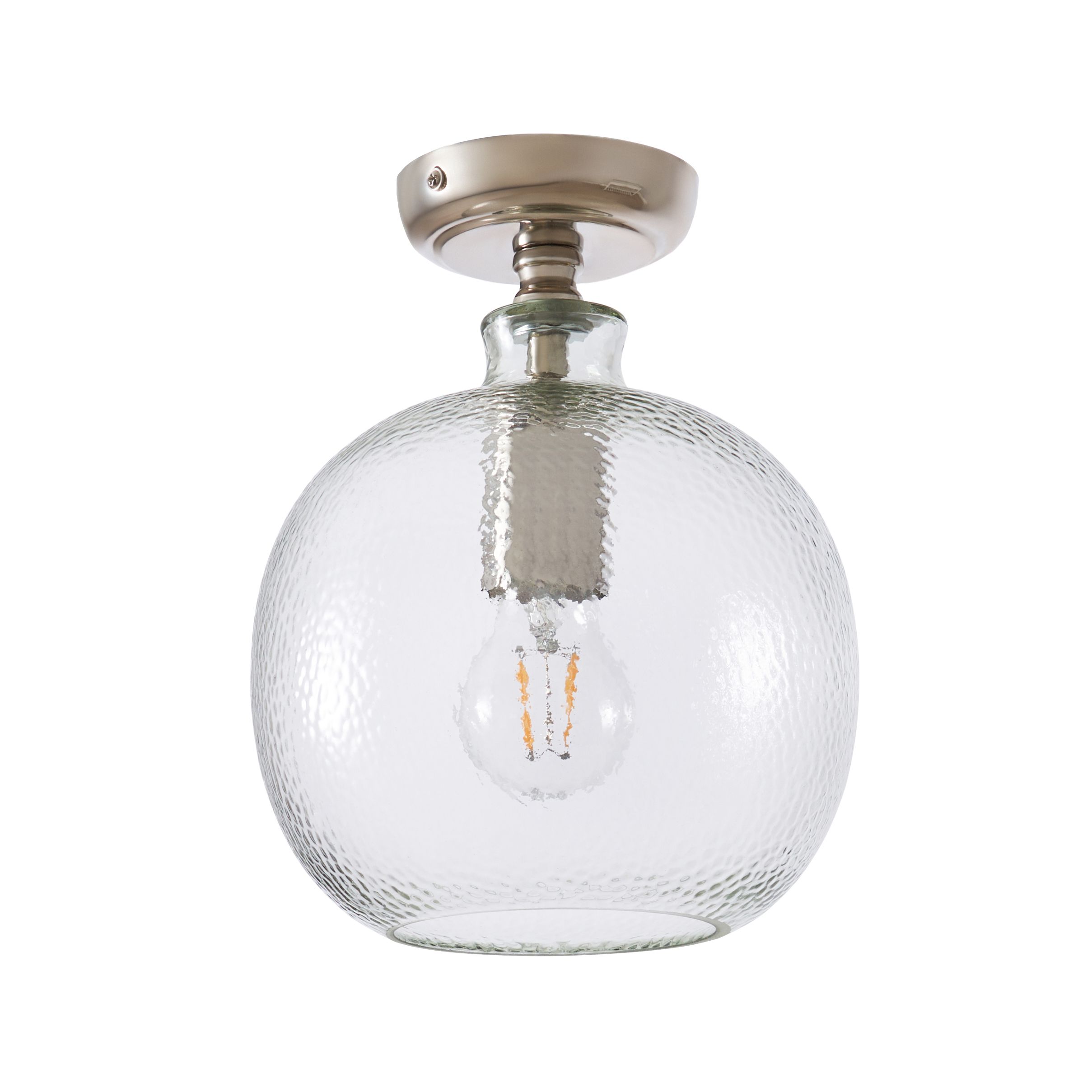 Letta Bobble Glass 1 Light Flush